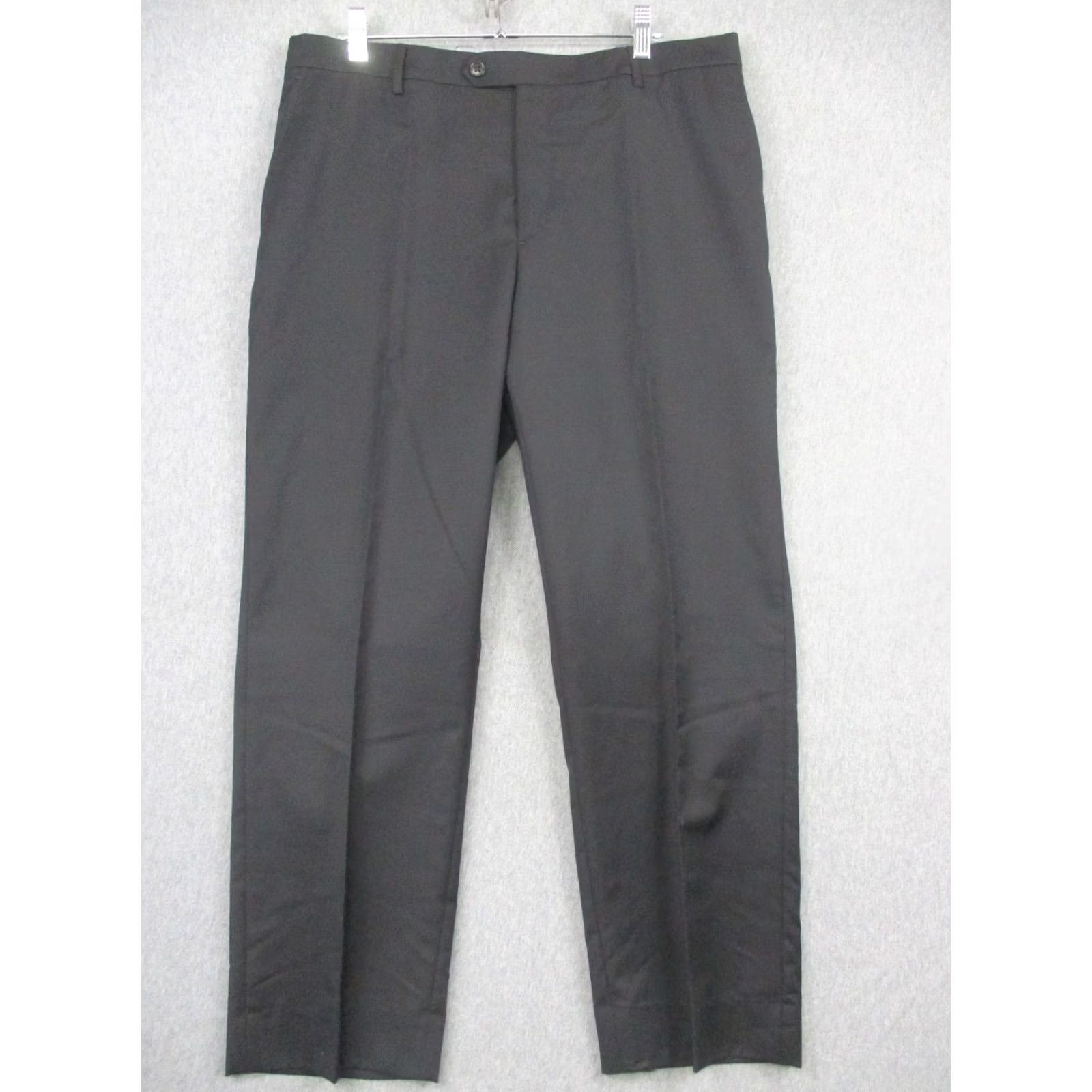 Jos. A. Bank Jos. A. Bank 1905 Pants Mens 36x30 Black Wool Flat Front Dress Slacks Work Size US 36 / EU 52 - 5 Thumbnail