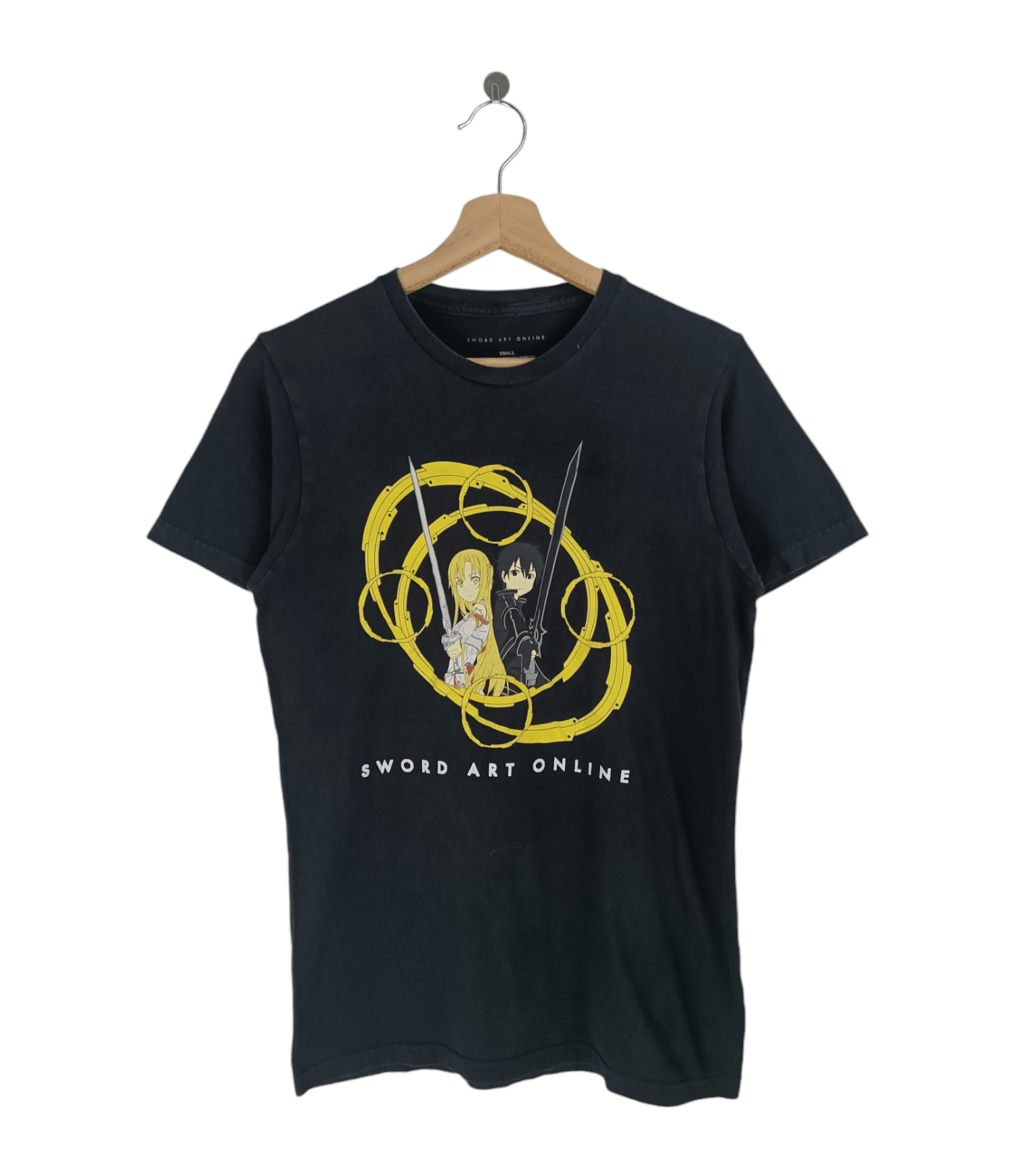 Anime VINTAGE SWORD ART ONLINE ANIME TEE solo leveling re:zero Size US S / EU 44-46 / 1 - 1 Thumbnail