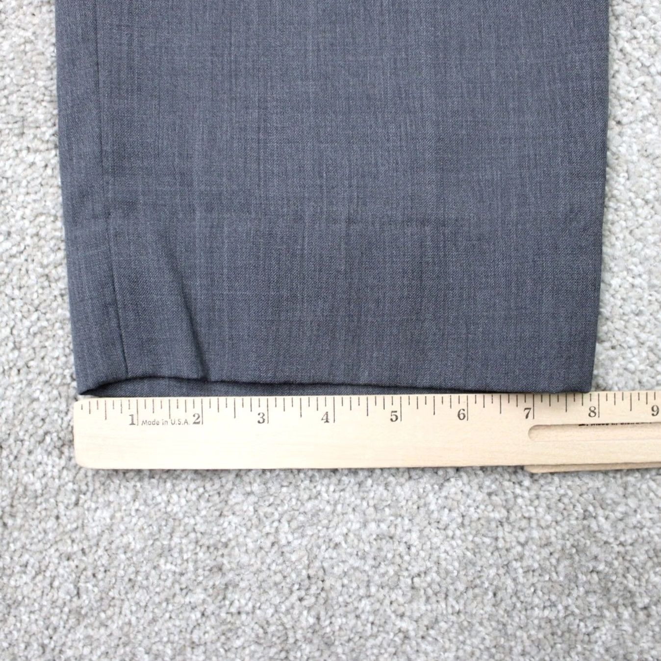 Joseph Abboud Joseph Abboud Pants Mens 34x30 Gray Wool Flat Front Straight Leg Dress Pants XS? Size US 34 / EU 50 - 4 Thumbnail