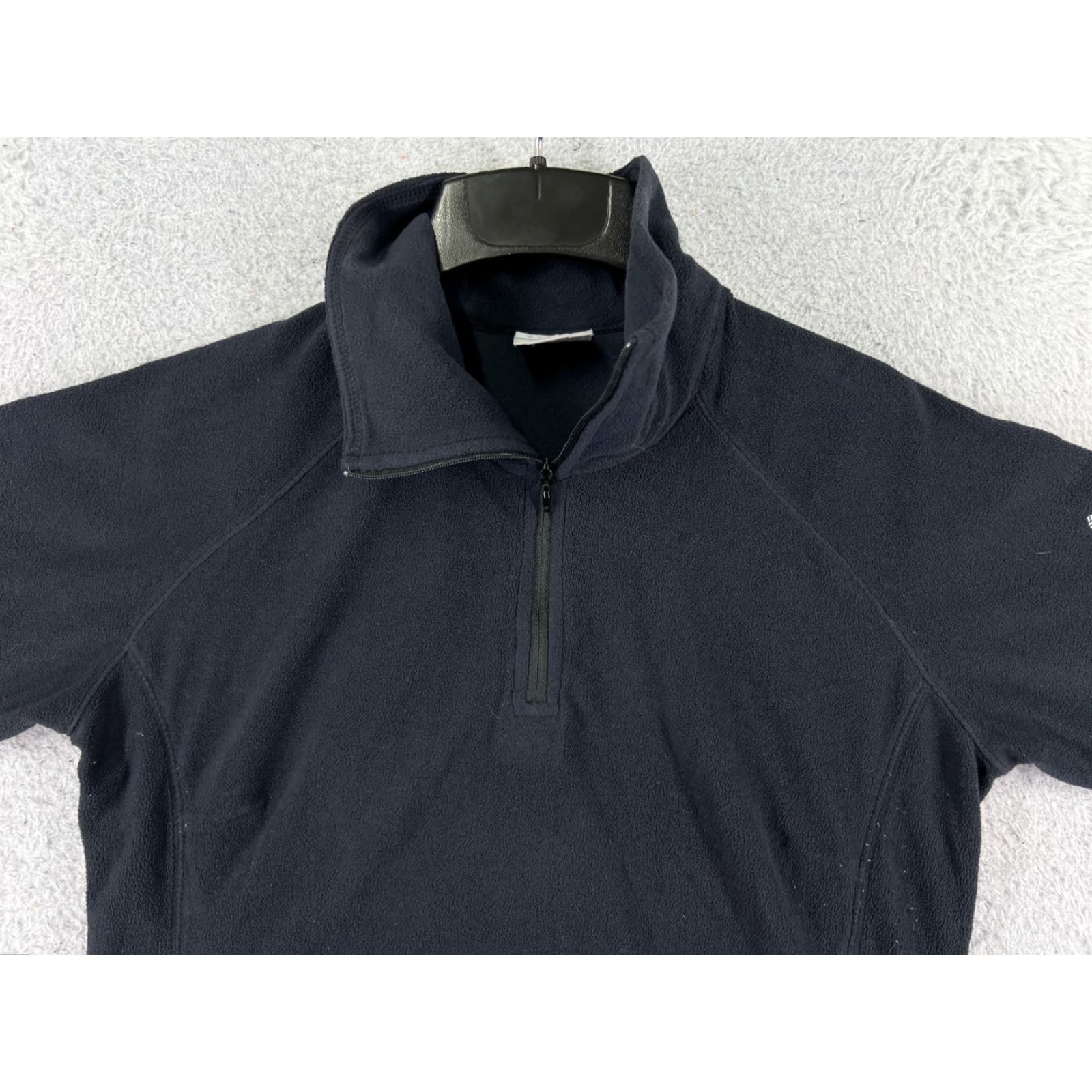 Vintage Columbia Jacket Womens Large Black Full Zip Mock Neck Fleece Cozy All Seasons Outdoor Logo Embroidered Regular Size L / US 10 / IT 46 - 7 Thumbnail
