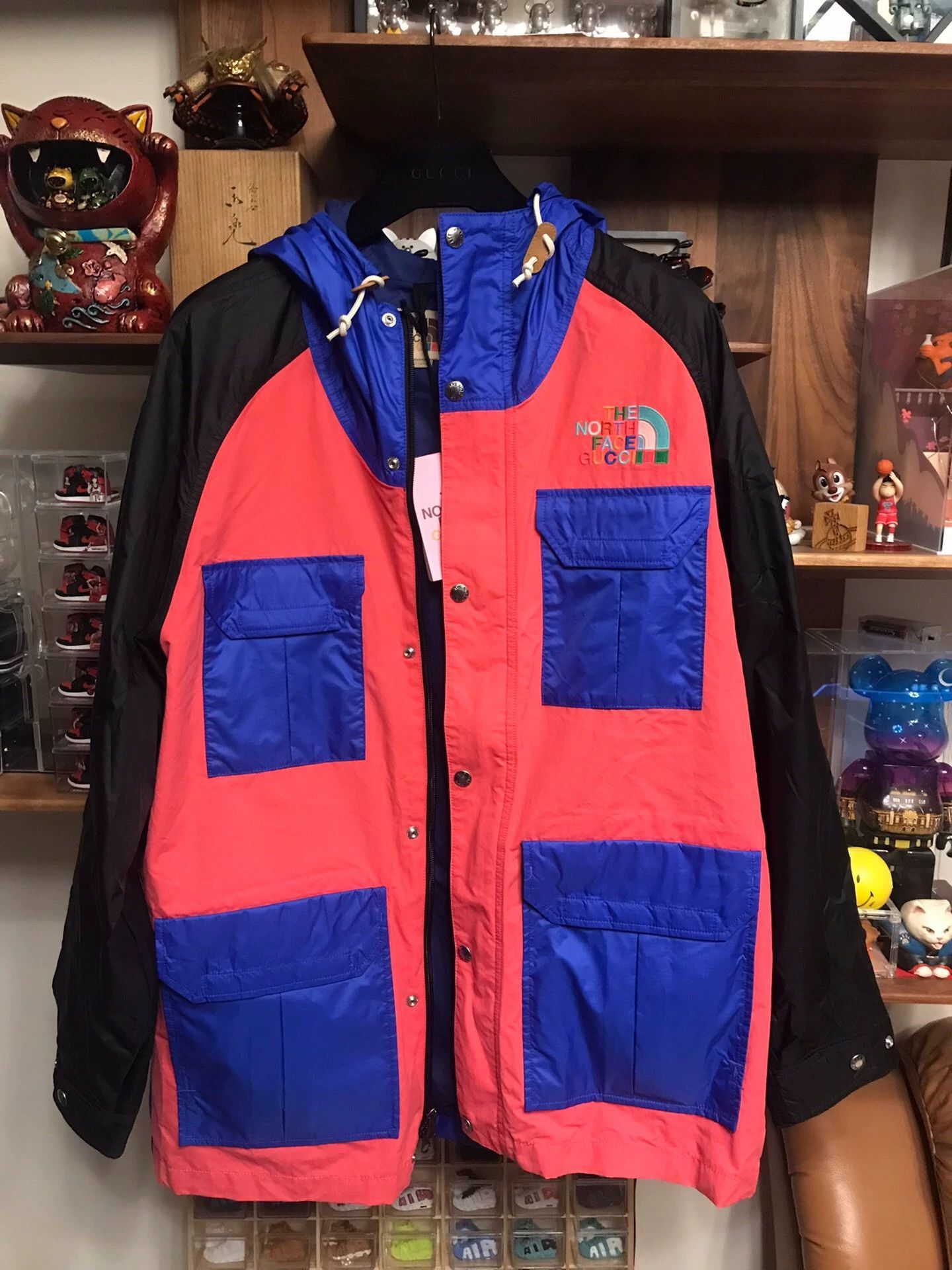 Gucci Multi-Color Hooded Light Jacket with Pockets Size US L / EU 52-54 / 3 - 1 Thumbnail