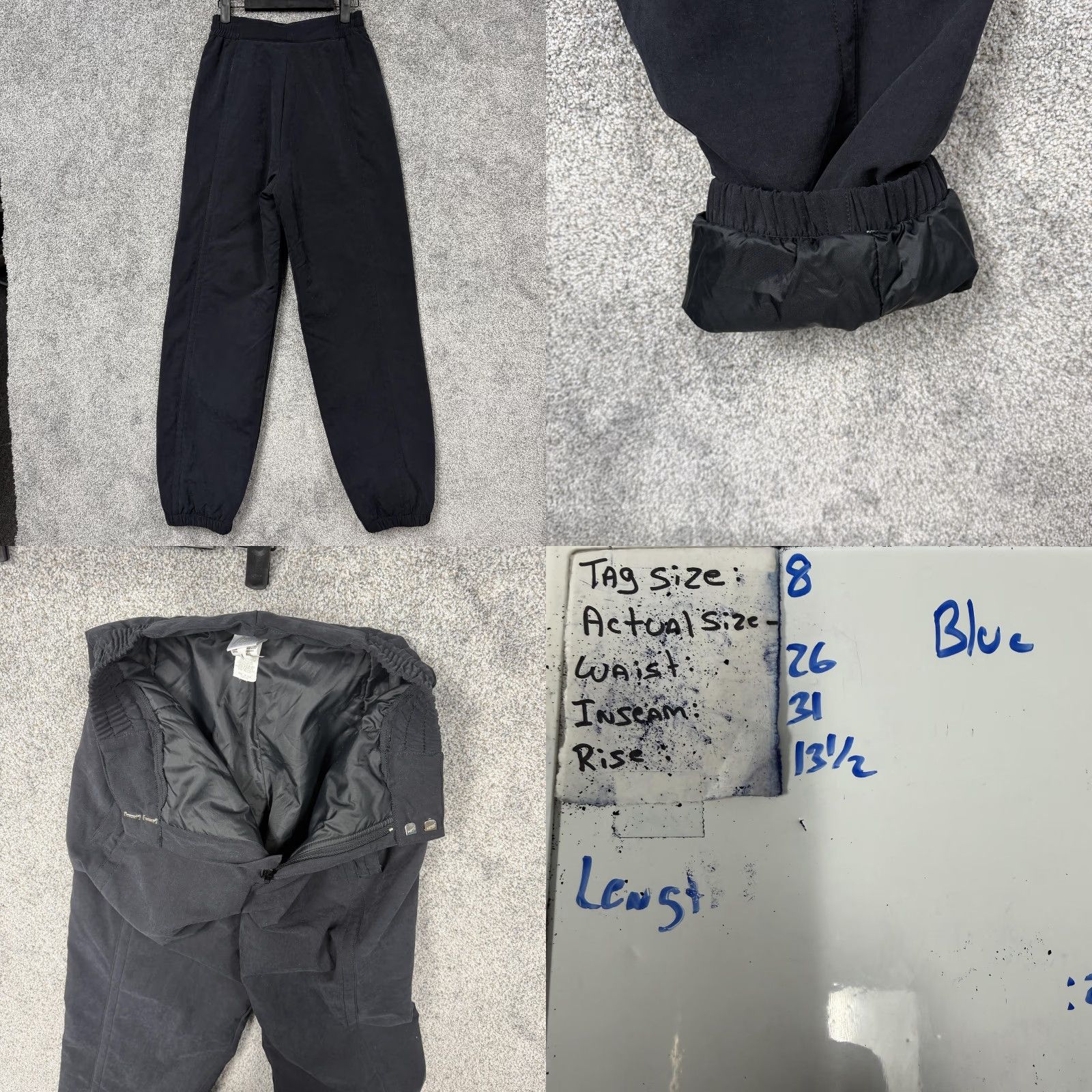 Etro VINTAGE Nils Snow Pants Women 8 Insulated Ski Tapered Blue Pockets Zip Pocket Winter Activewear Front Zip Fly Elastic Waist 26in 31in 80s 90s Size 30" / US 8 / IT 44 - 9 Thumbnail