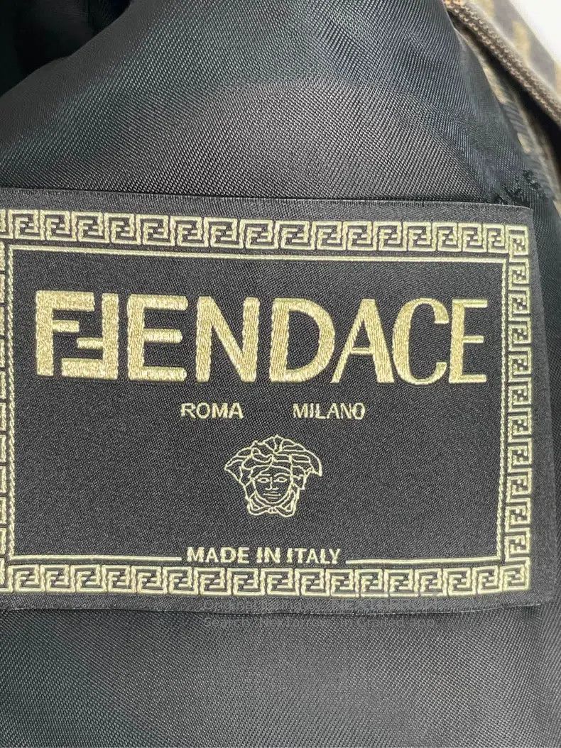 Fendi Fendi Versace Monogram Printed Diamond-Studded Back Jacket Size US L / EU 52-54 / 3 - 4 Thumbnail