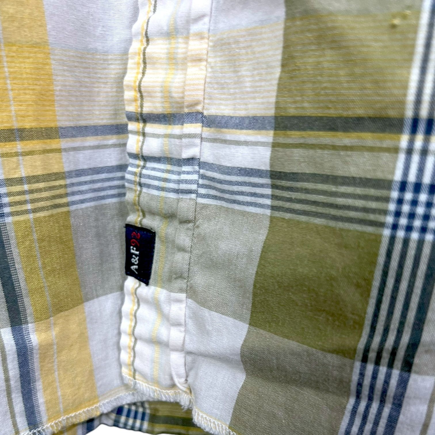 Abercrombie & Fitch 90s/Y2K Men's Abercrombie & Fitch Muscle Fit Plaid Button Up Size US M / EU 48-50 / 2 - 2 Thumbnail