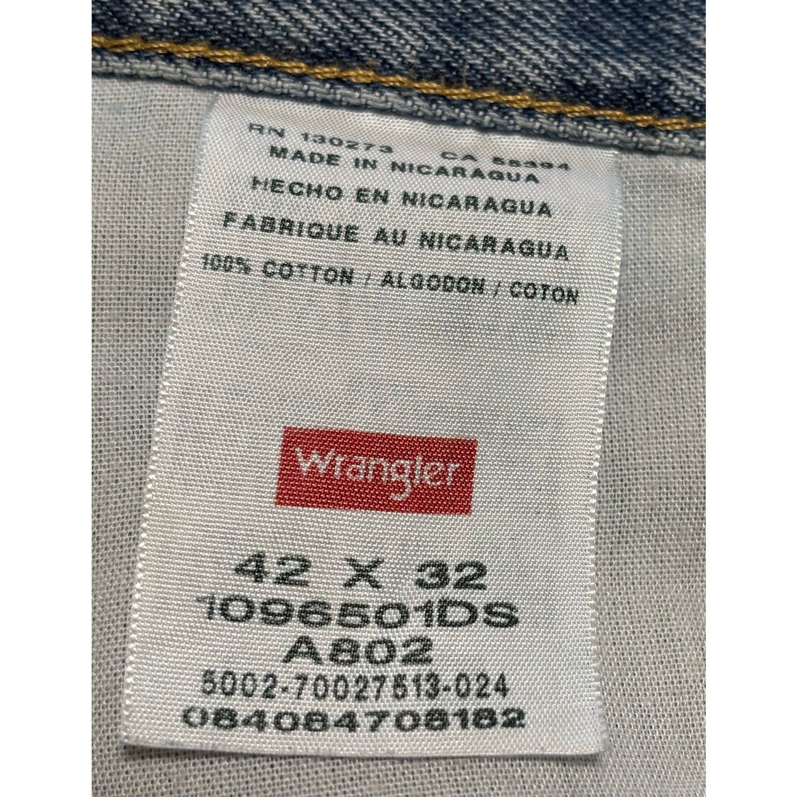 Wrangler Wrangler Blue Denim Jeans 42x32 100% Cotton 5 Pocket Size US 42 / EU 58 - 6 Thumbnail