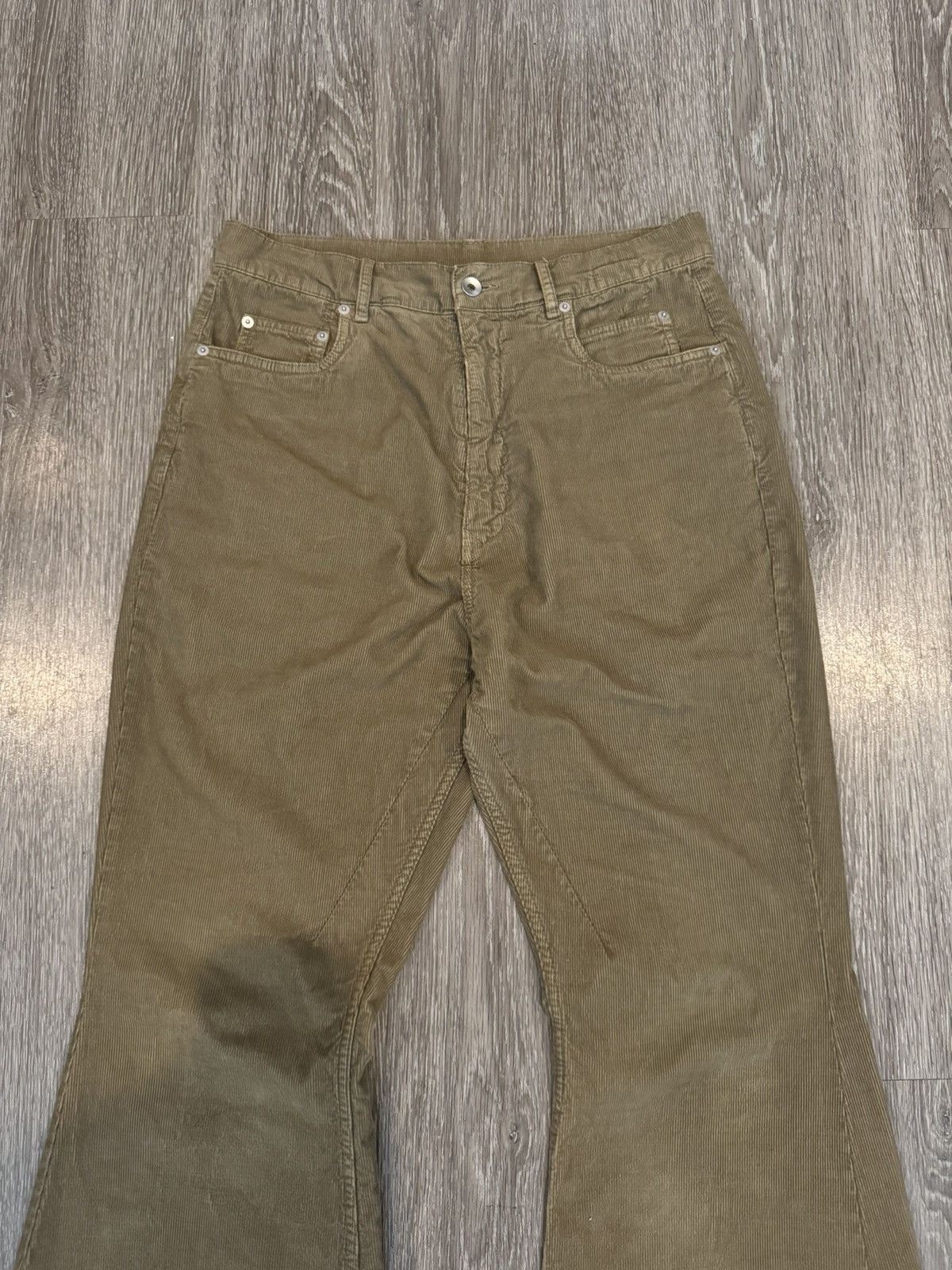 Rick Owens Rick Owens Bolan Bootcut Flared Pants Pale Green Size 31 Size US 31 - 5 Thumbnail