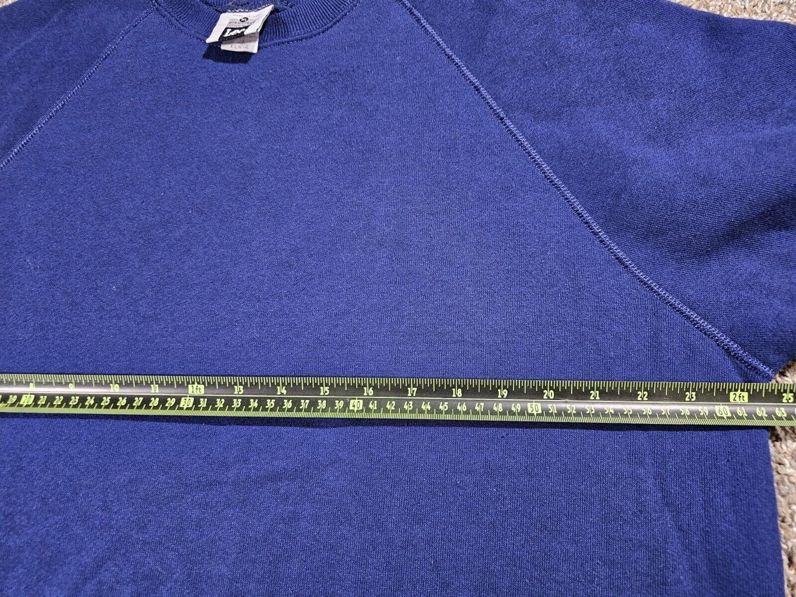 Lee Vtg Lee Midweight Cotton Blend Sweatshirt Blank XL Blue USA Size US XL / EU 56 / 4 - 5 Thumbnail