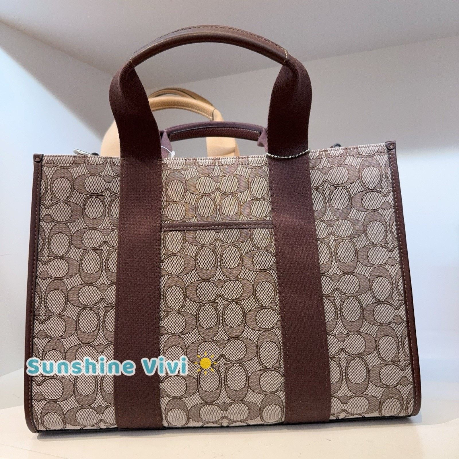 Coach NWT Coach Smith Tote Bag Jacquard CY367 OAK/MAPLE Silver Size ONE SIZE - 1 Thumbnail