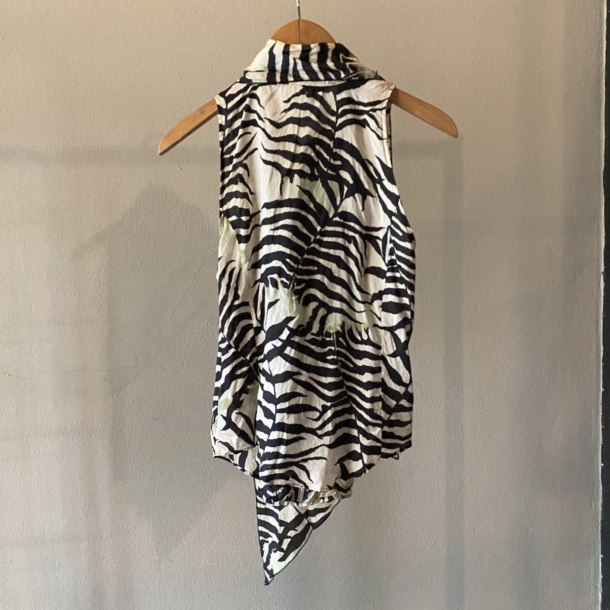 Max Mara MaxMara Zebra Print Sleeveless Bow Blouse Size M / US 6-8 / IT 42-44 - 21 Thumbnail