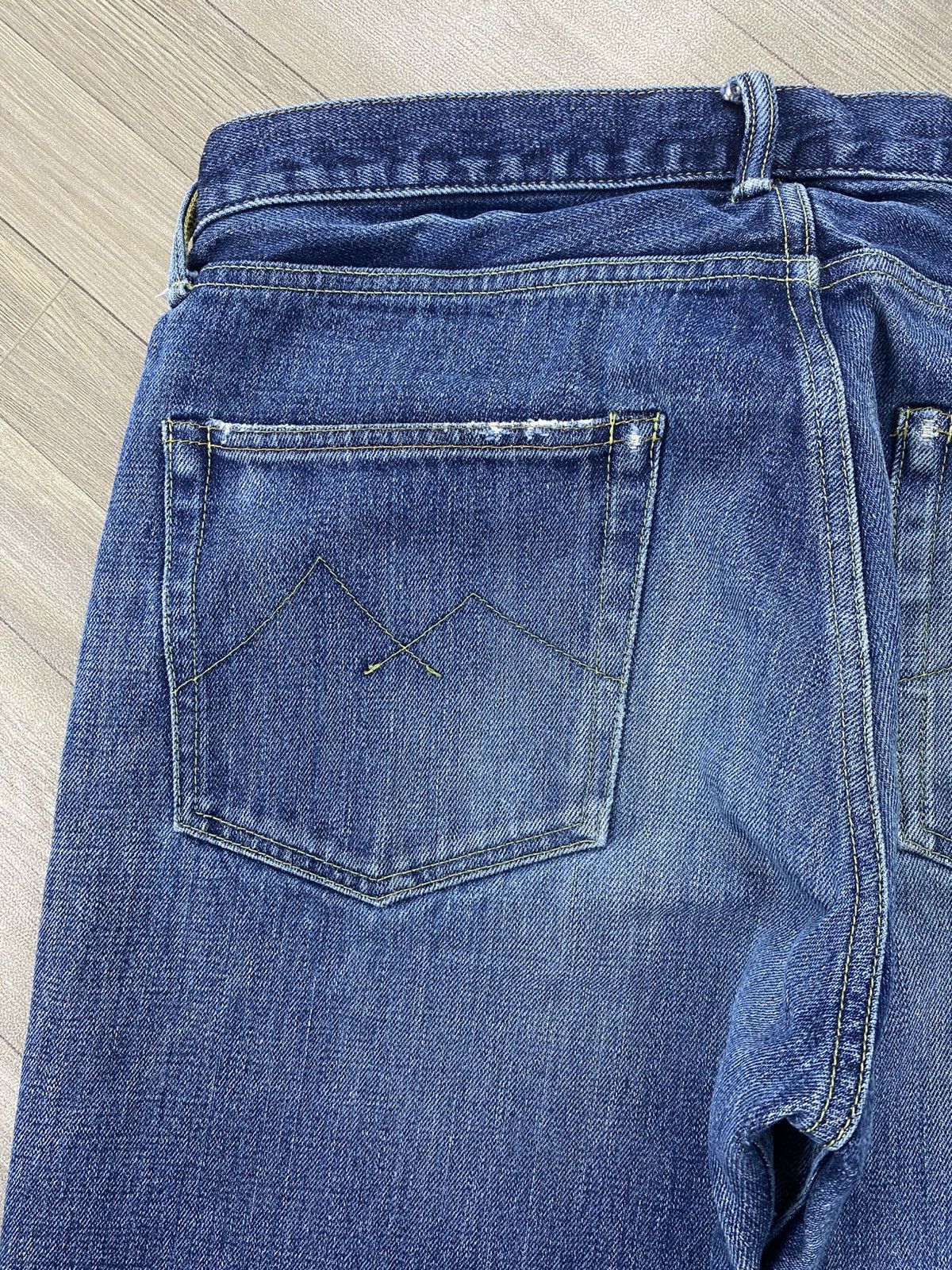 Japanese Brand Knackered Japan Distressed Selvedge Raw Denim Faded Jeans Size US 34 / EU 50 - 14 Thumbnail