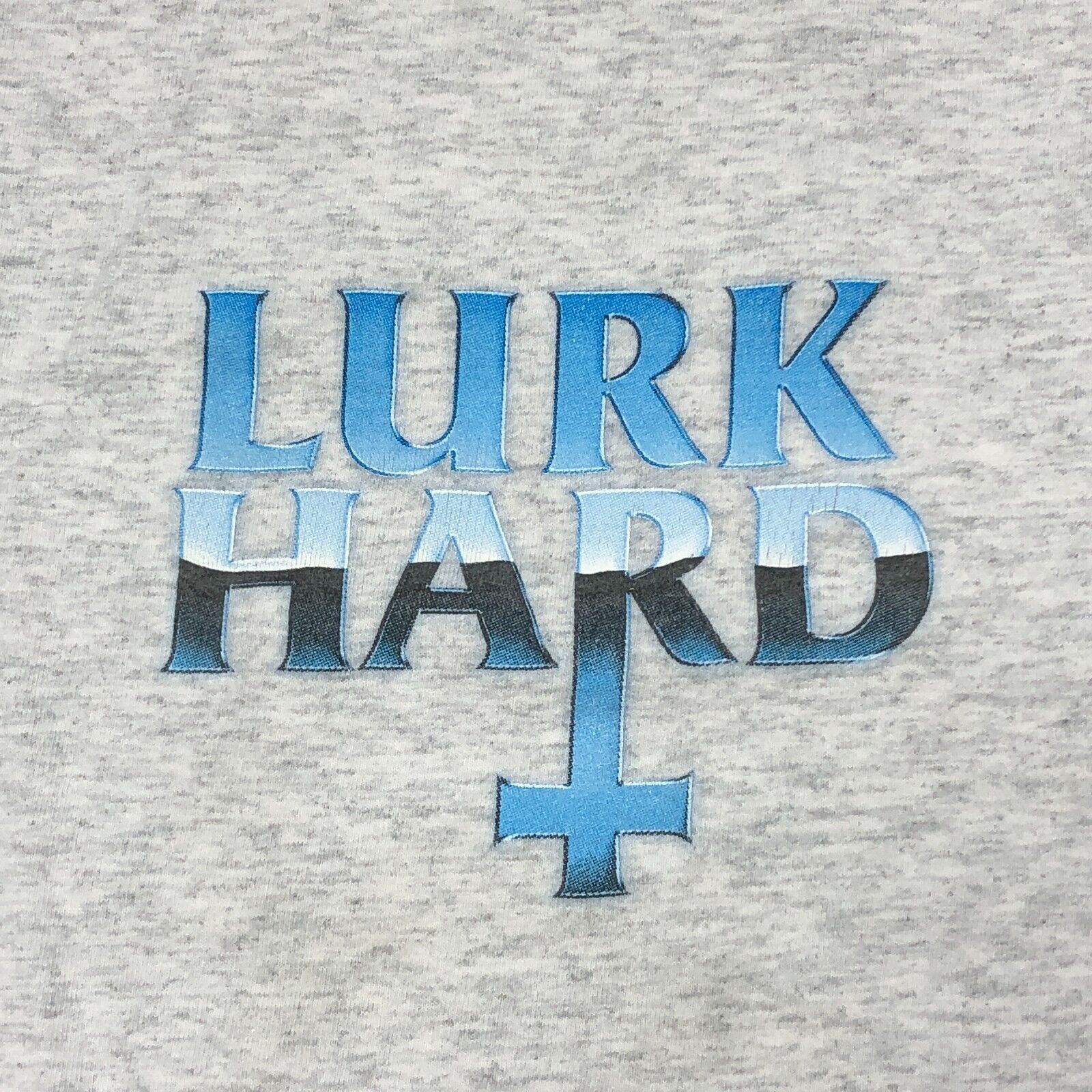 Fuck The Population × Lurk Hard Lurk Hard Metallic Logo Heather Gray Tee T Shirt size Large Size US L / EU 52-54 / 3 - 2 Thumbnail