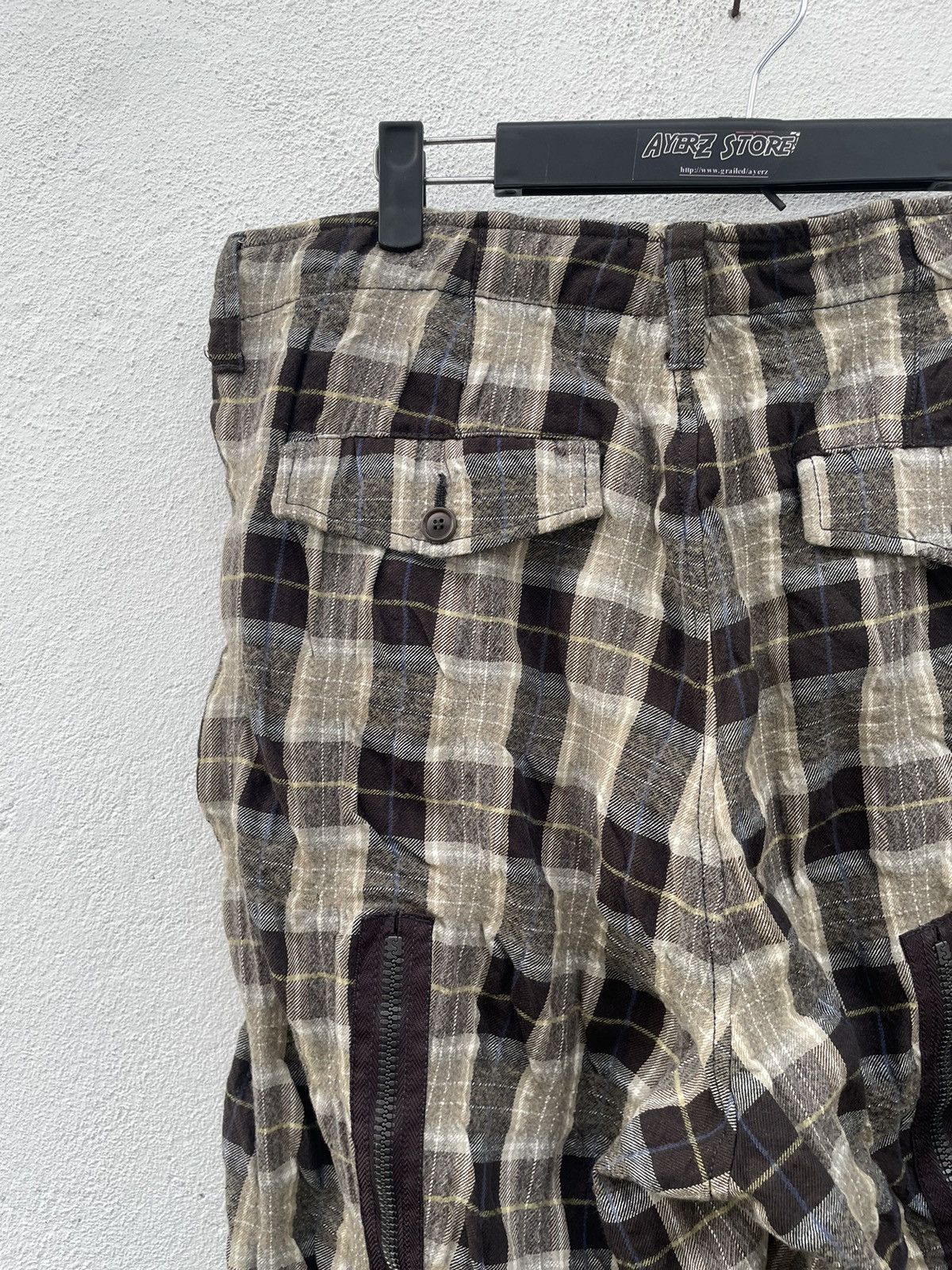If Six Was Nine × Kenzo Kenzo Homme Checked Long Zipper Back Side Pants Size US 38 / EU 54 - 12 Thumbnail