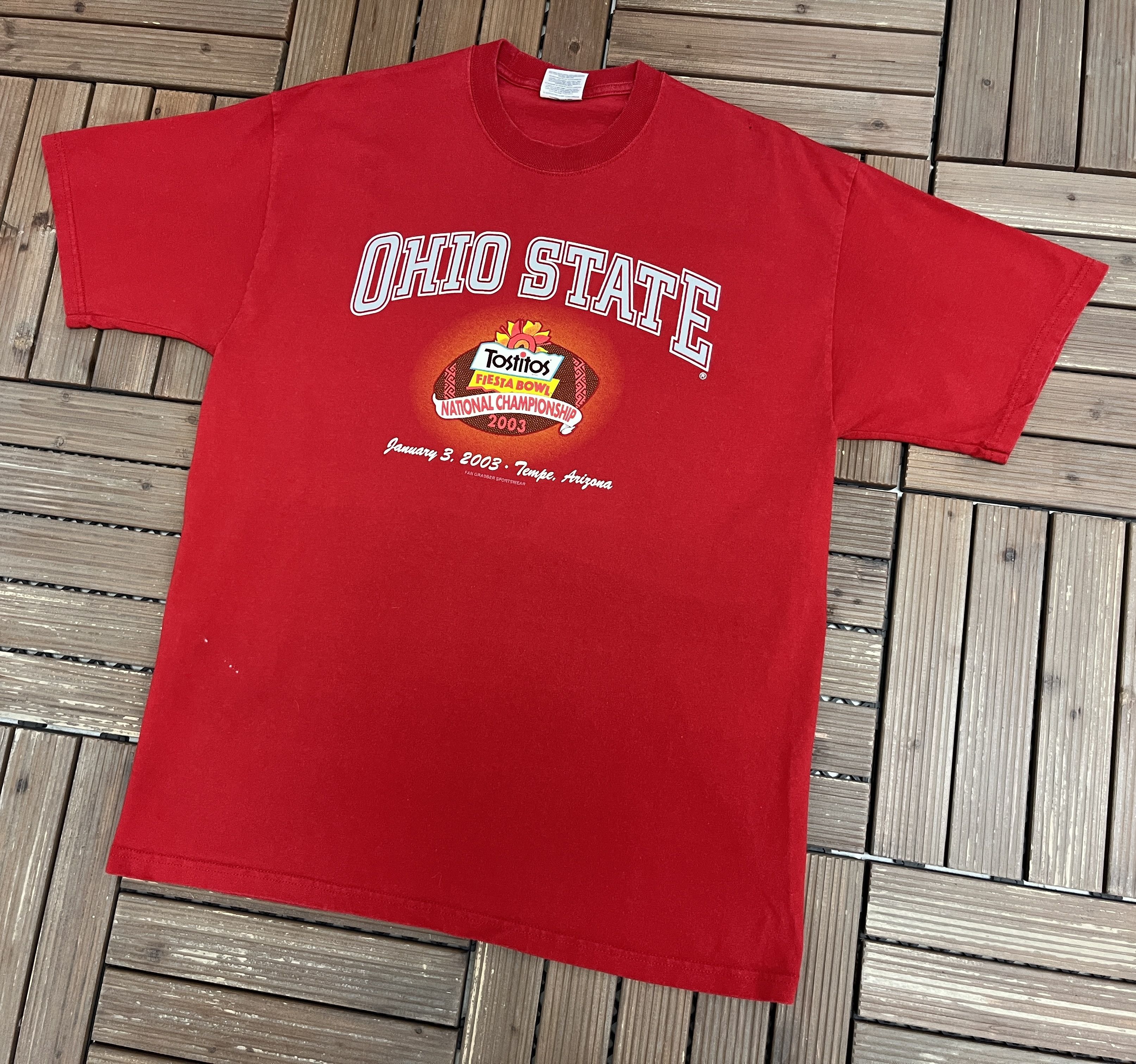 Vintage Ohio State Buckeyes Tostitos Fiesta Bowl Vintage T-Shirt Tee Size US XL / EU 56 / 4 - 3 Thumbnail
