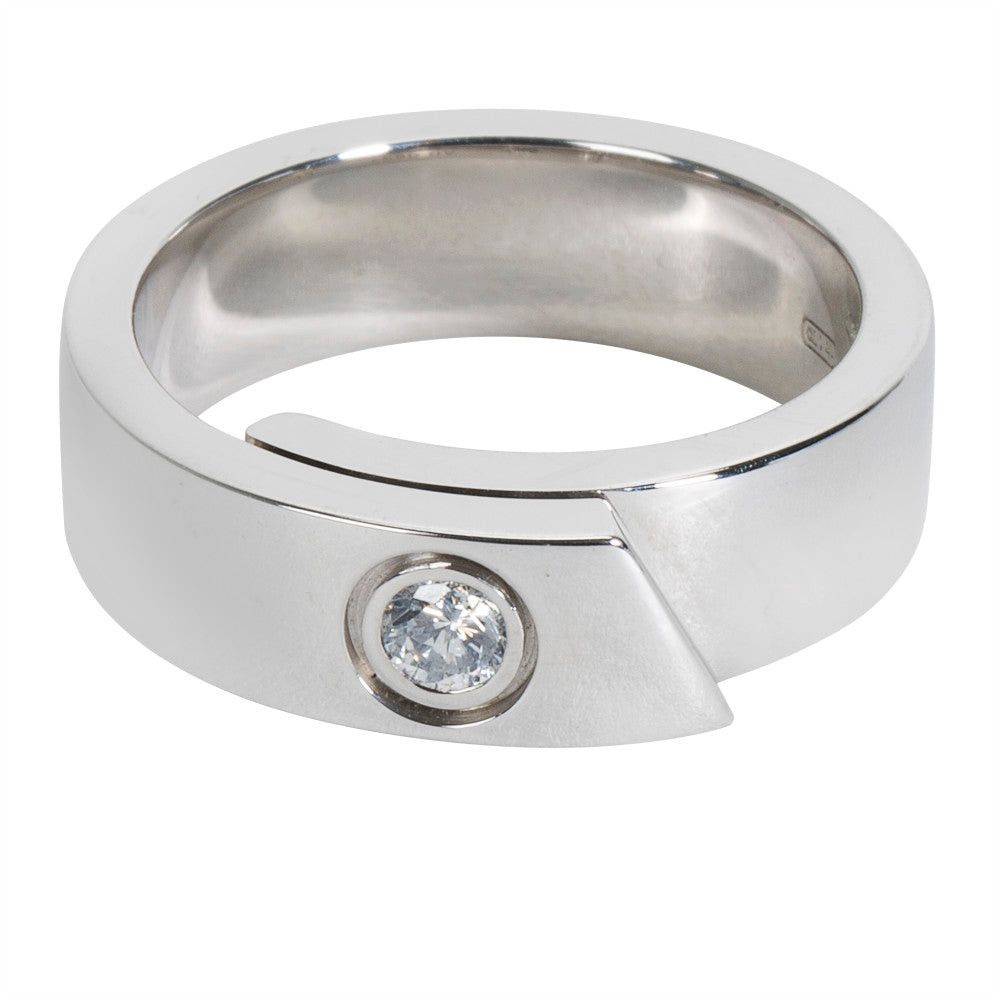 image of Cartier Diamond Love Ring In 18K White Gold ( 0.06 Ctw ), Women's