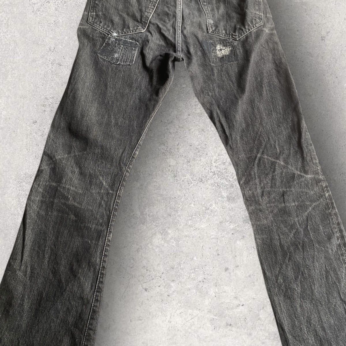 Kapital Blackwash Patchwork Bootcut Jeans Size US 31 - 7 Thumbnail
