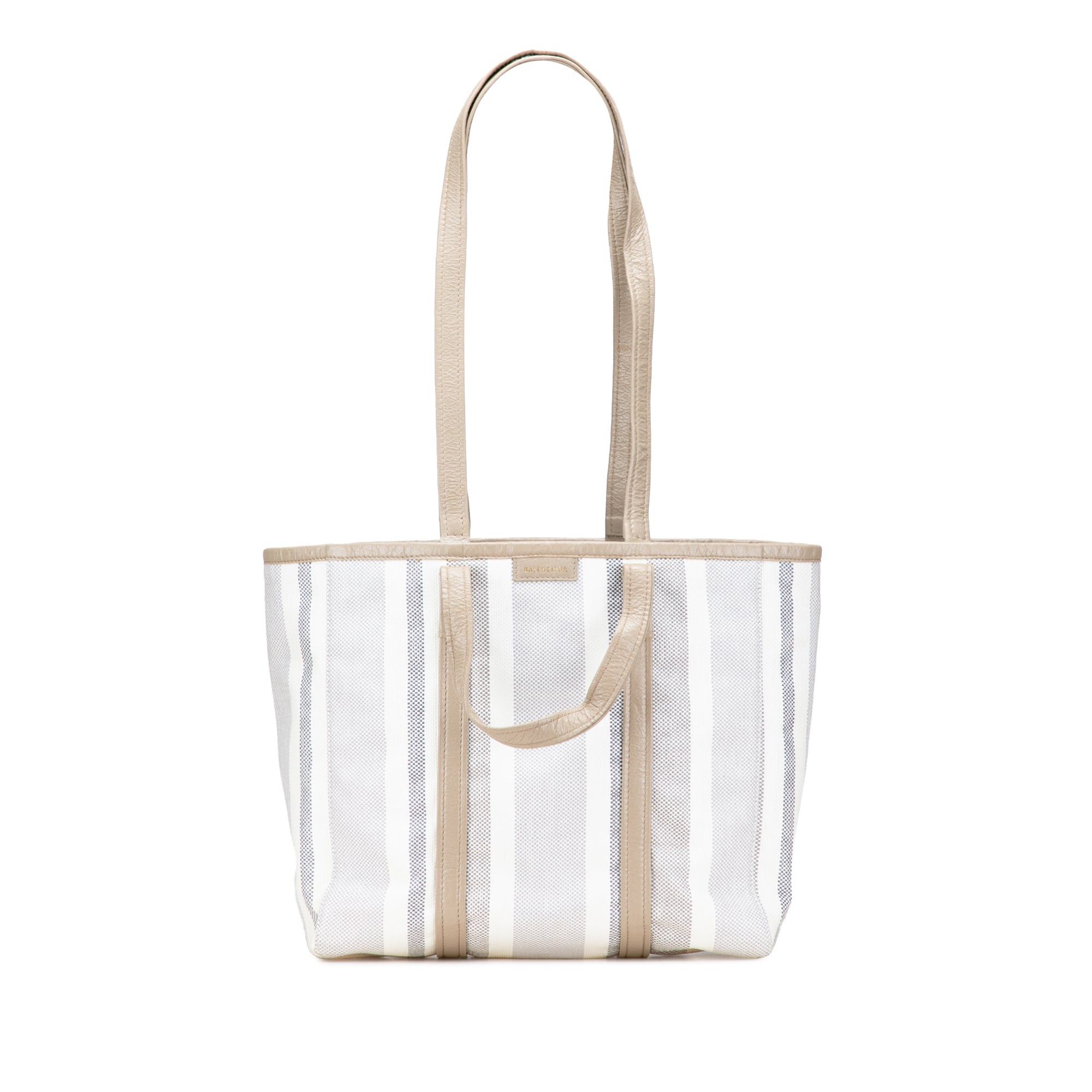 Balenciaga Medium Woven Calfskin Barbes East West Shopper Bag Size ONE SIZE - 1 Thumbnail