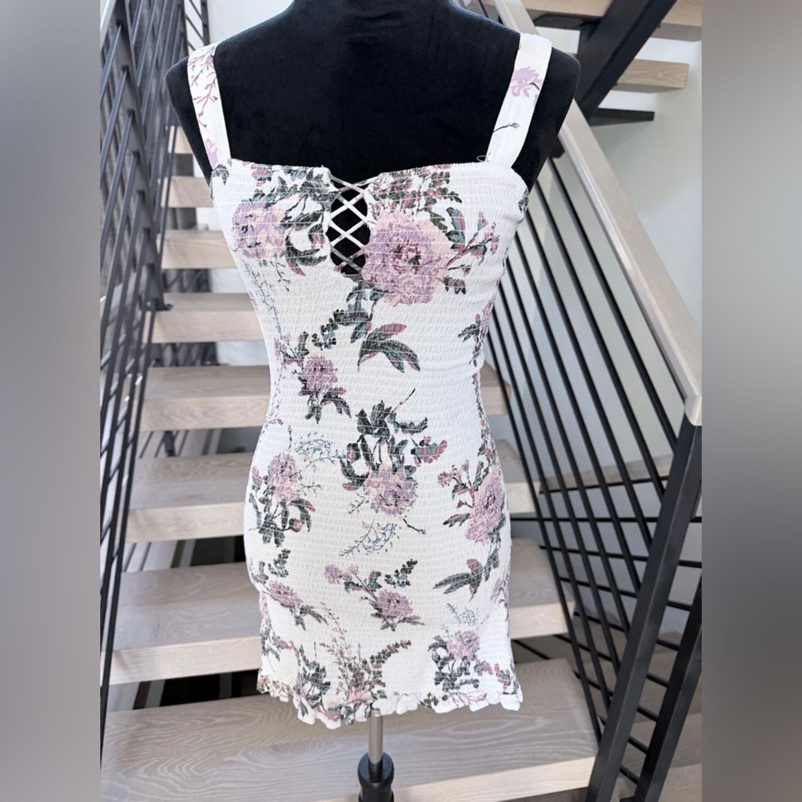 Other New Y2K Floral Print White Dress size XS/S Size XS / US 0-2 / IT 36-38 - 2 Thumbnail