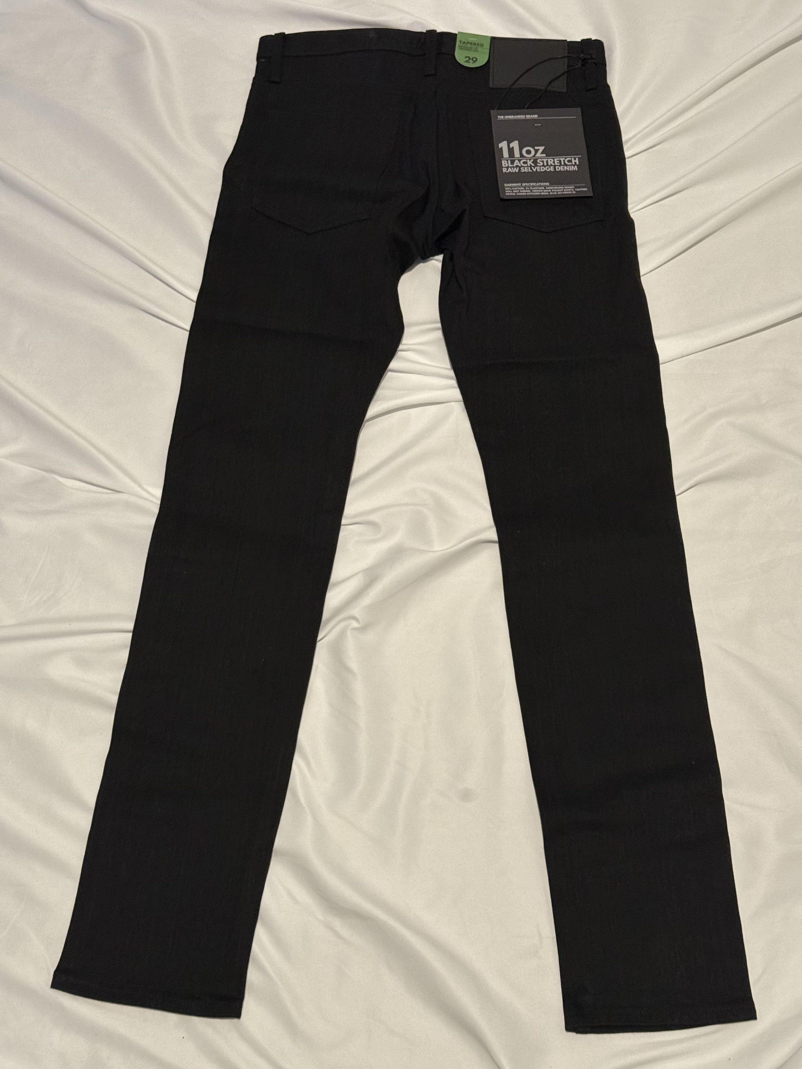 The Unbranded Brand 11oz Black Stretch Selvedge Denim - Unbranded Brand - 29 Size US 29 - 2 Thumbnail