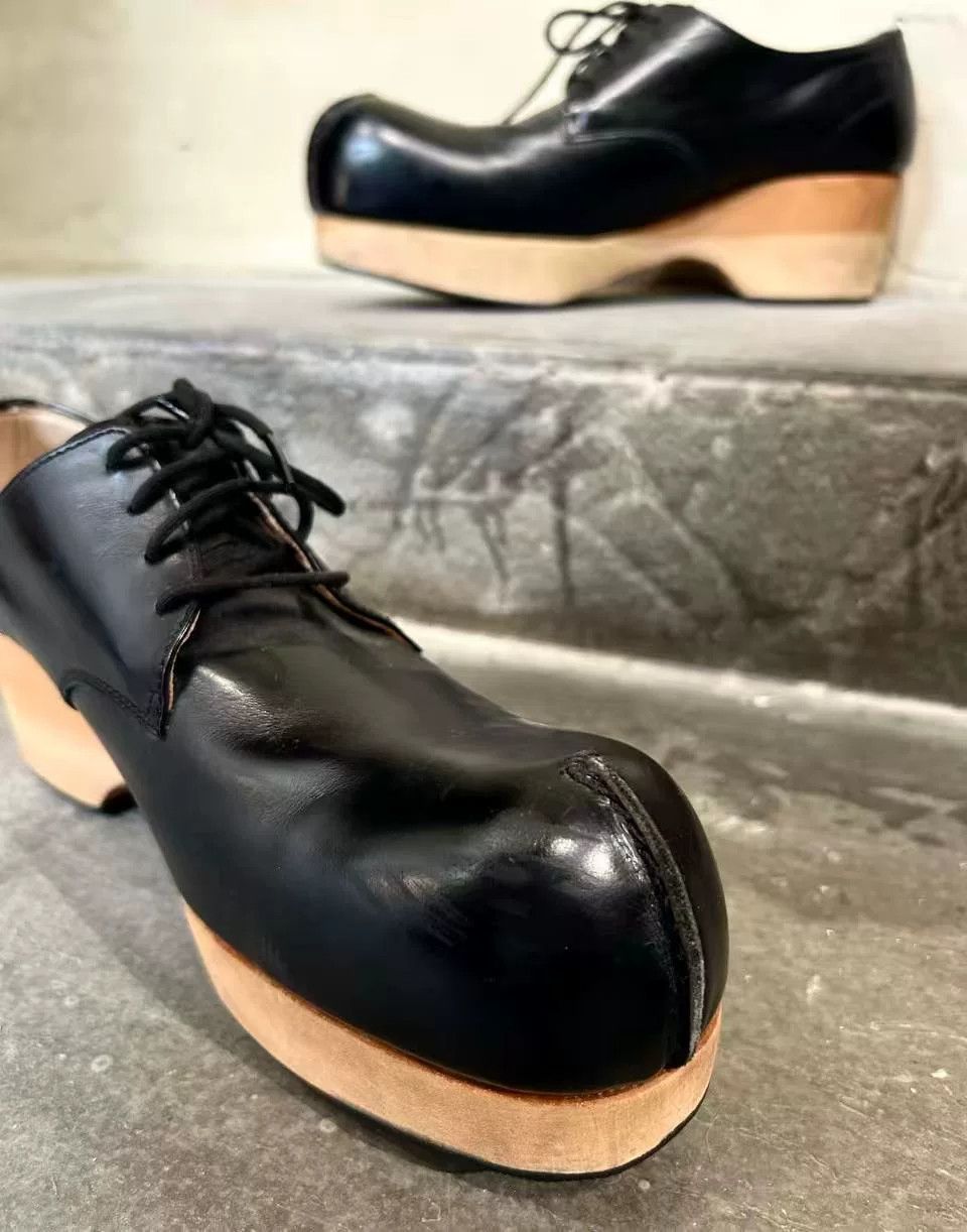 Masaki Matsushima Masaki Matsushima 1994 Wooden Sole Leather Boots Size US 7 / IT 37 - 1 Thumbnail