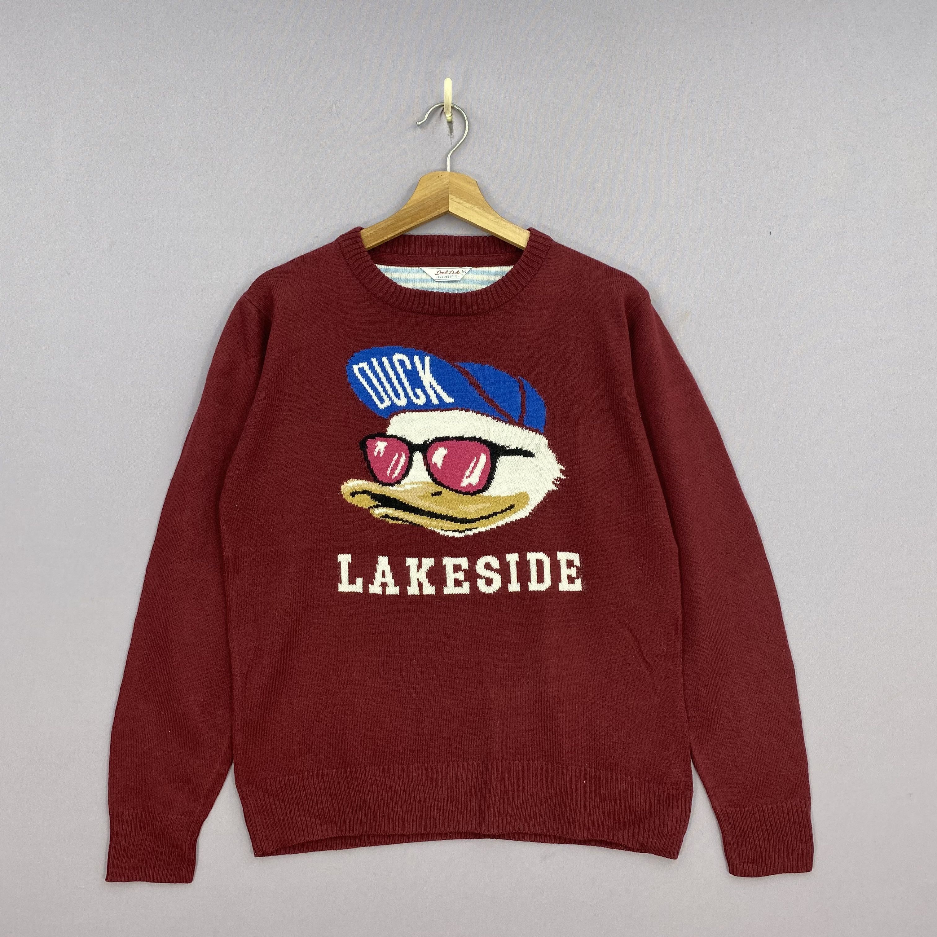 Japanese Brand Vintage Y2K Duck Dude Knitted Lakeside Streetwear Sweater Size US S / EU 44-46 / 1 - 2 Thumbnail