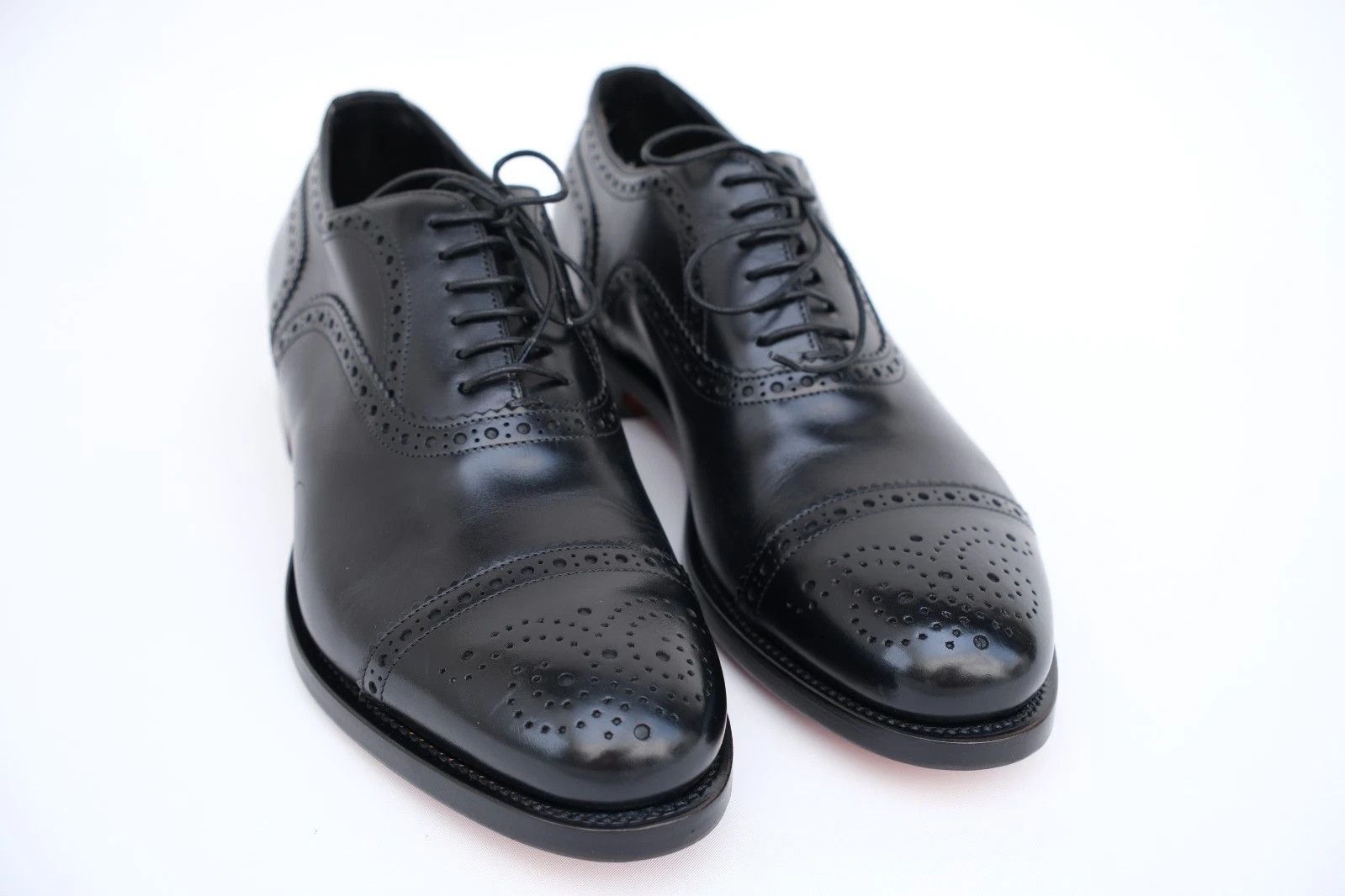 Santoni Santoni Black Leather Oxford Shoes UK 6 US 7 EU 40 Size US 7 / EU 40 - 2 Thumbnail