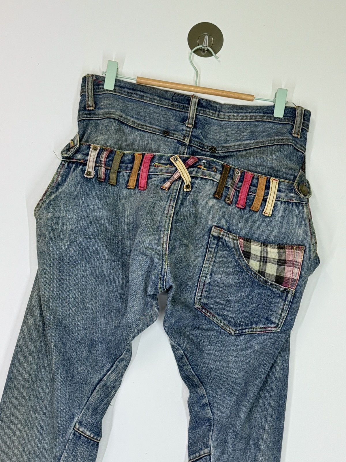 Japanese Brand BREATH MINT DOUBLE WAIST DISTRESSED DENIM PANTS Size US 32 / EU 48 - 12 Thumbnail