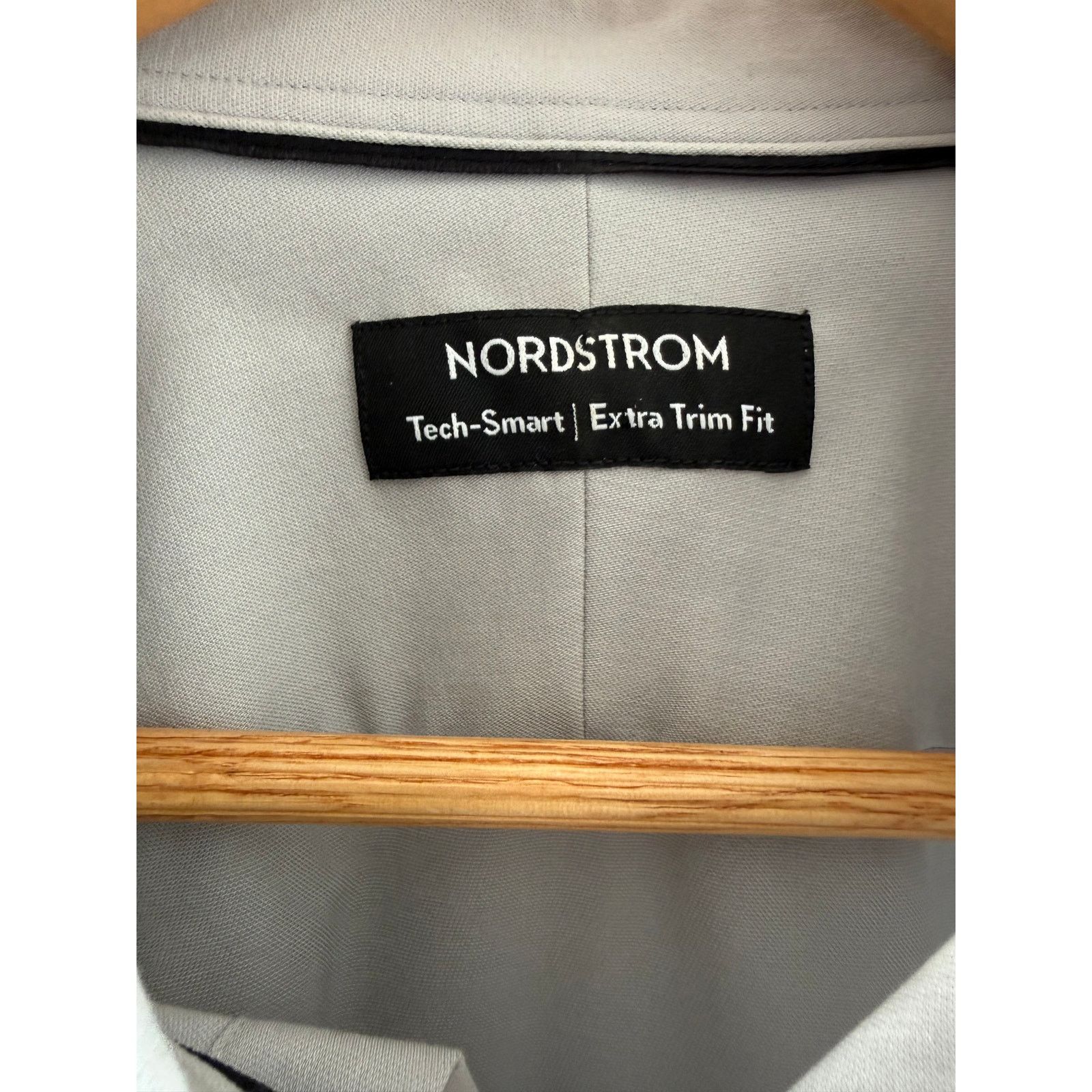 Nordstrom Nordstrom Tech-Smart Slim Fit Dress Shirt Gray Size 17 34/35 Size US L / EU 52-54 / 3 - 2 Thumbnail