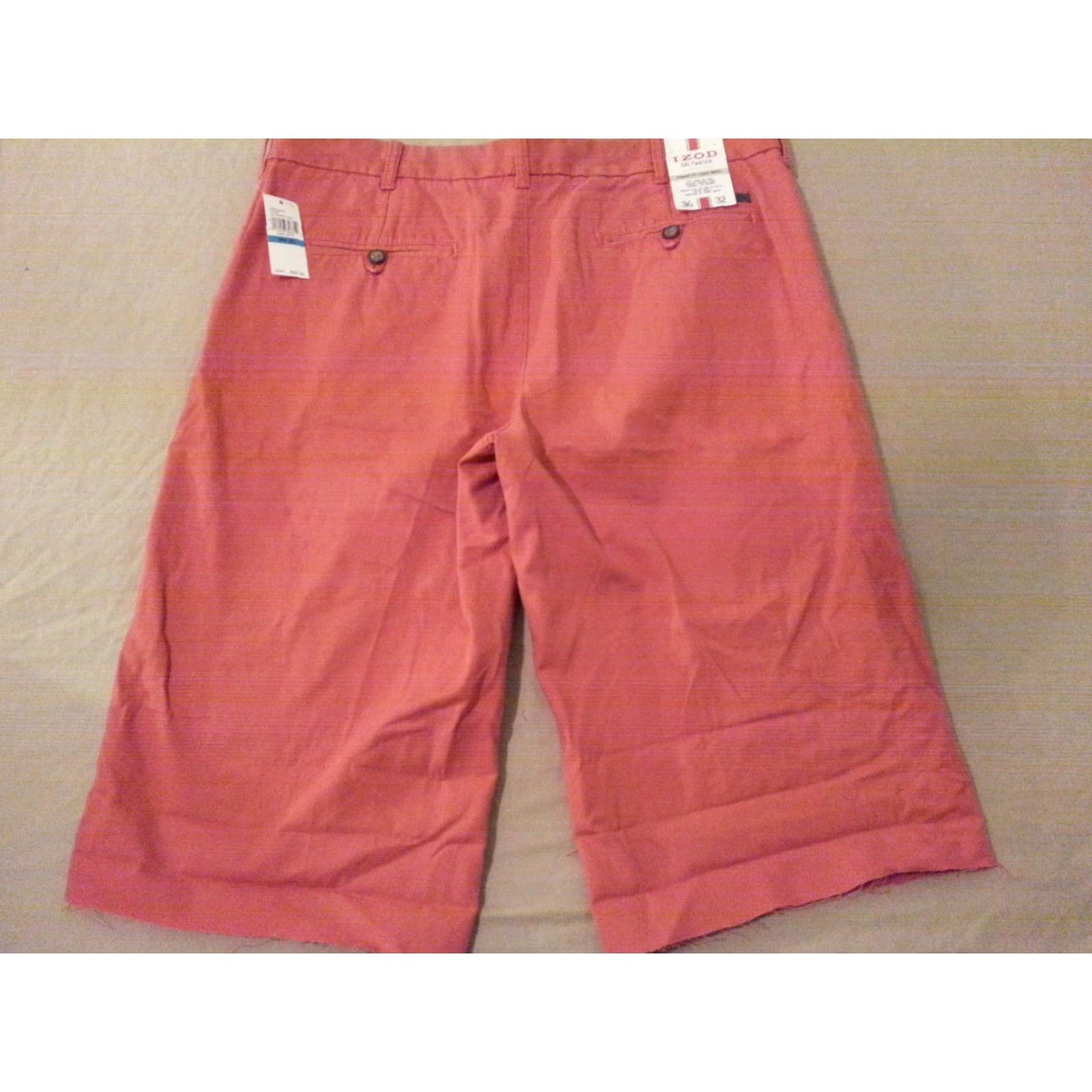 Izod Mens IZOD Shorts 36 Cotton Orange Casual Shirt? Size US 36 / EU 52 - 2 Thumbnail
