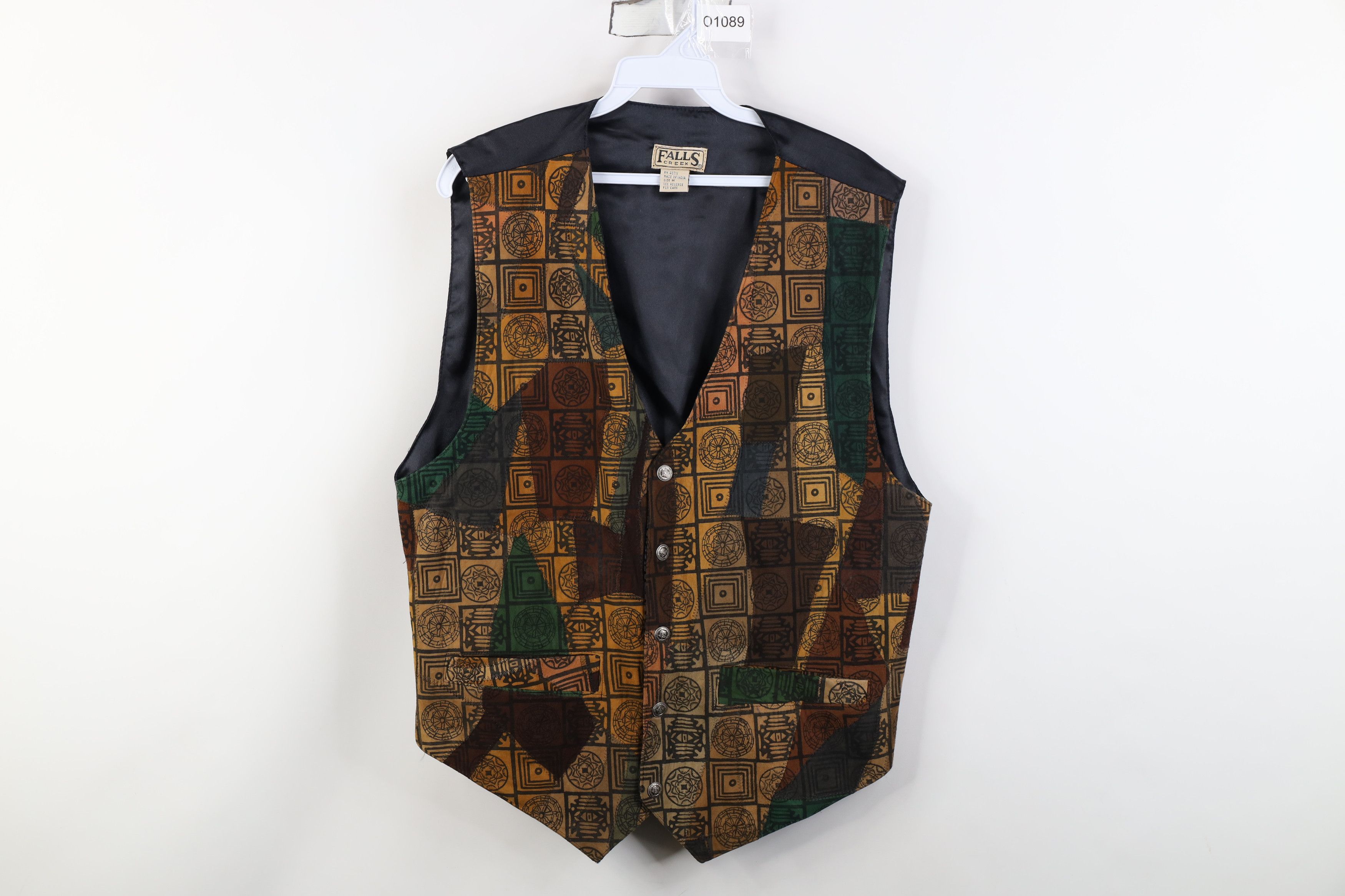 Vintage Vintage 90s Streetwear Geometric Buckle Back Vest Jacket Size US M / EU 48-50 / 2 - 1 Thumbnail