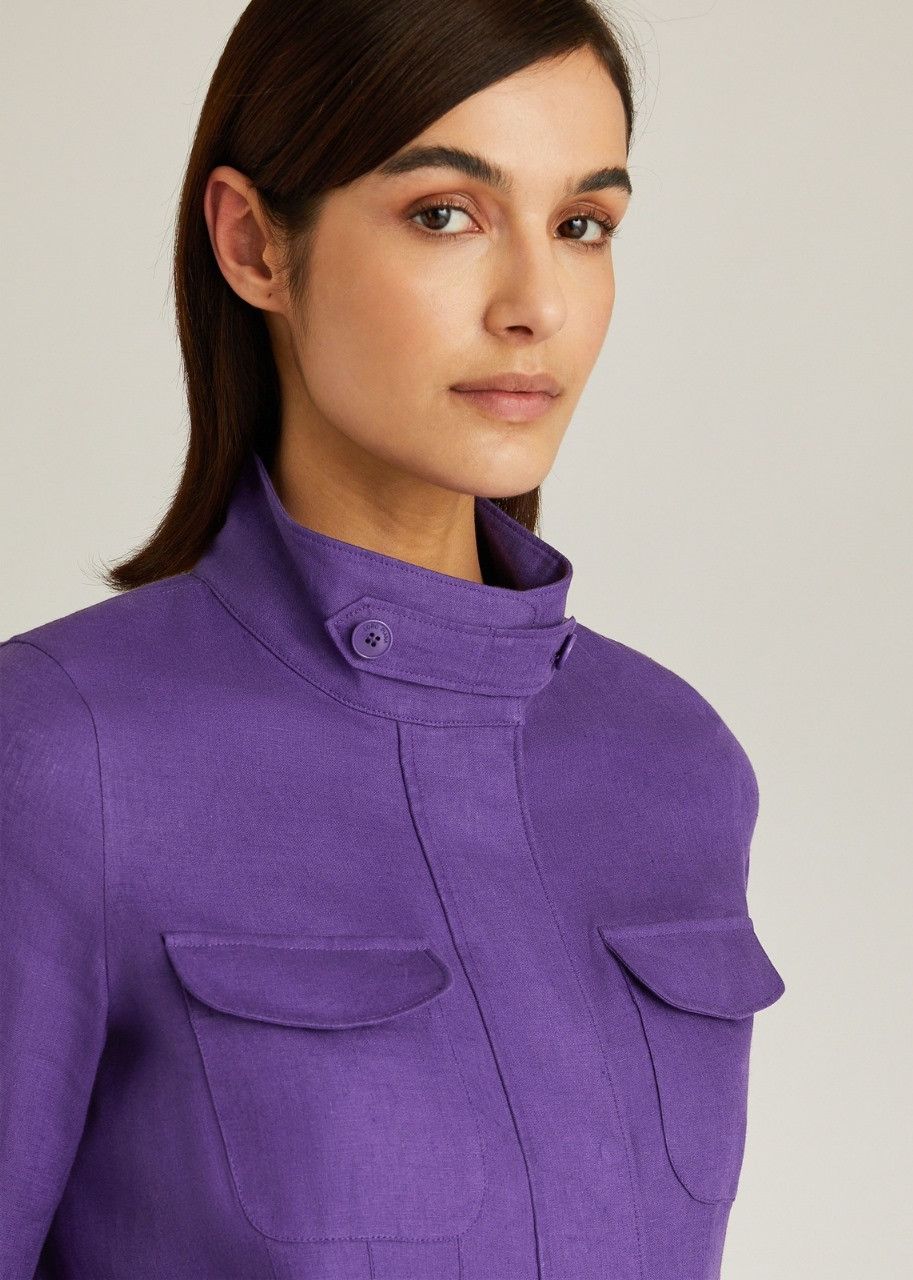 Loro Piana o1srvl11e0424 Jacket in Purple Size S / US 4 / IT 40 - 3 Thumbnail