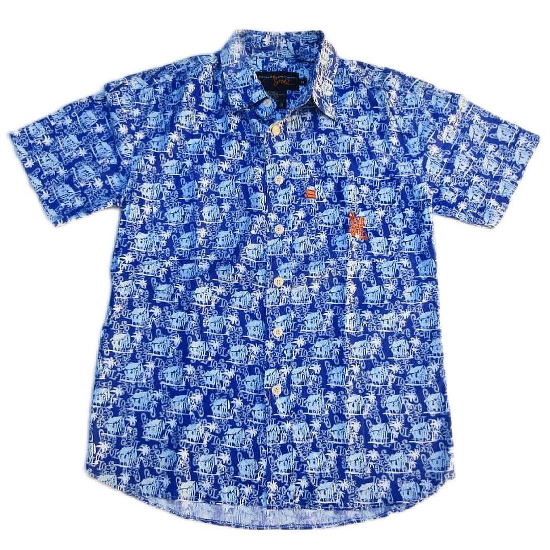 Triple 5 Soul × Vintage Vtg Triple 5 Five Soul Brooklyn NYC Navy S/S Button up hawai Size US M / EU 48-50 / 2 - 1 Thumbnail