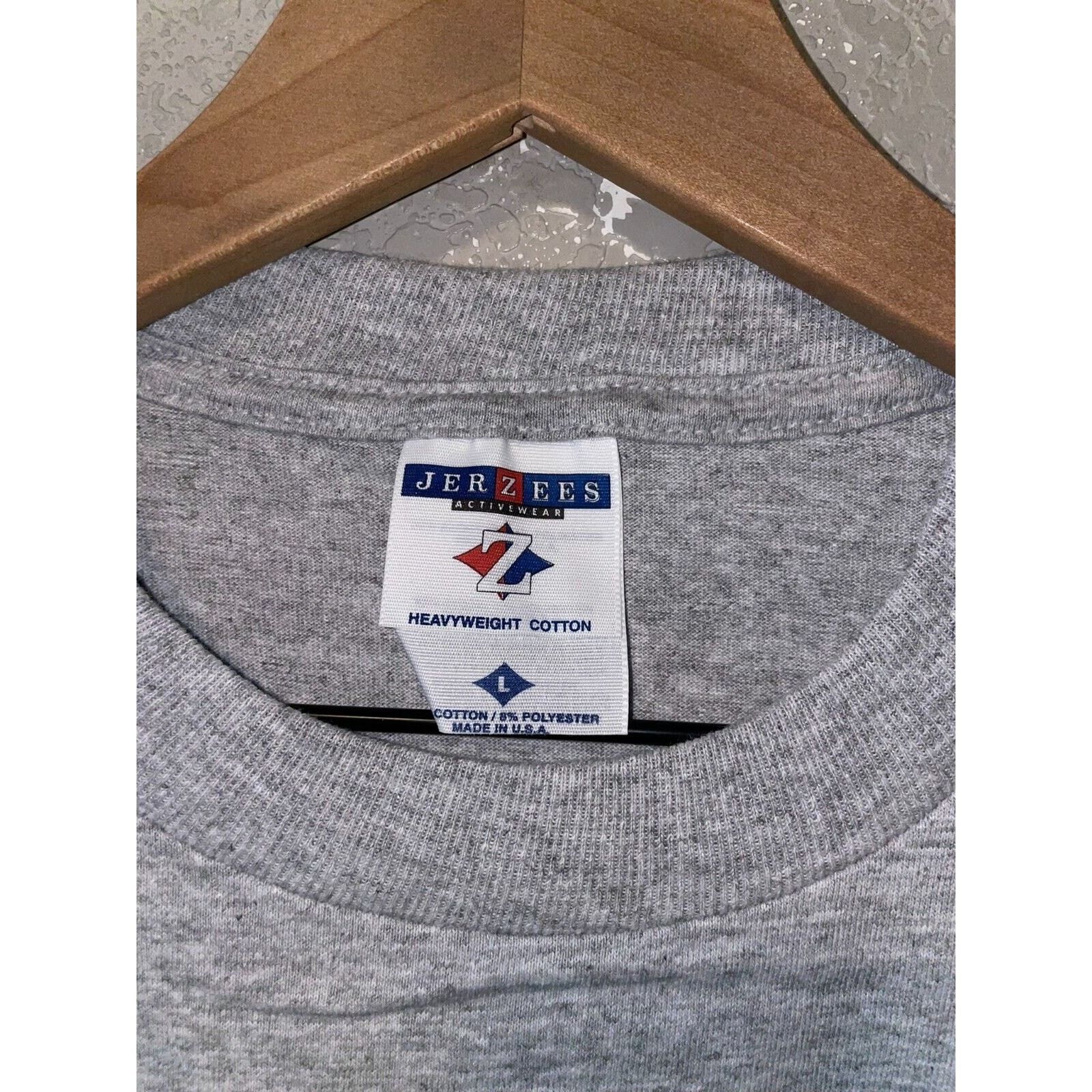 Jerzees Vintage New Mexico Shirt NM USA Gray Wolf Tee 90s VTG Large Size US L / EU 52-54 / 3 - 6 Thumbnail