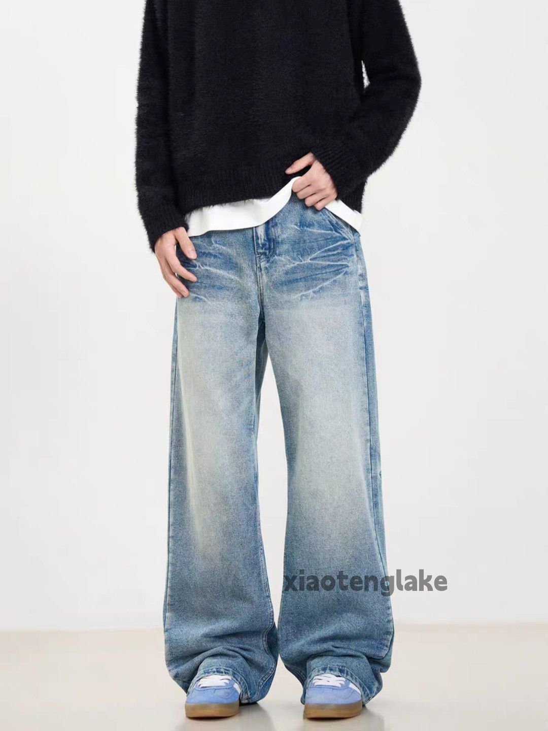 Jean × Vintage washed faded cleanfit yuppie loose hiphop baggy jeans Size US 30 / EU 46 - 1 Thumbnail