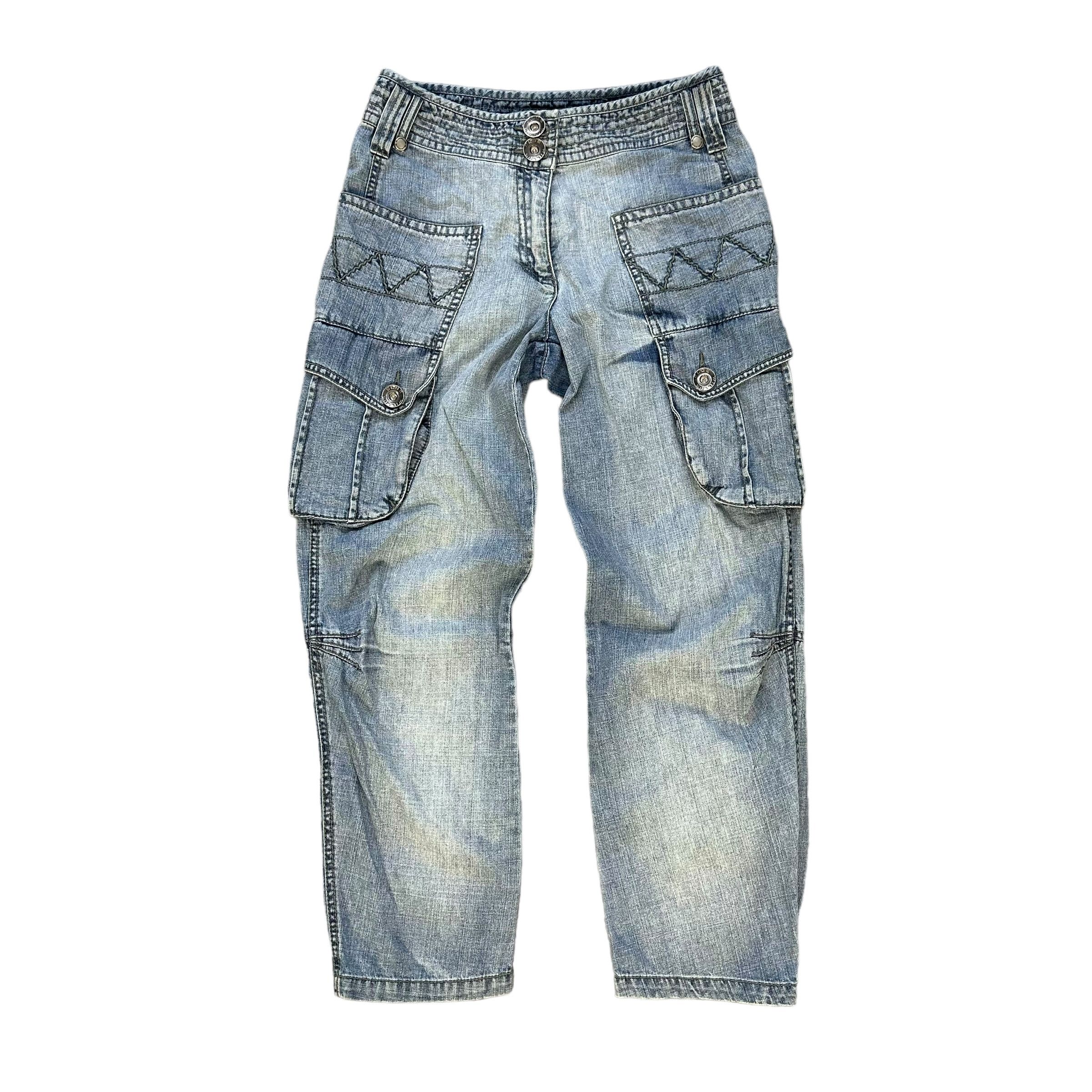 Vintage Blue Willi's Denmark Washed Cargo Jean Pant #A32-0734 Size 29" - 1 Thumbnail