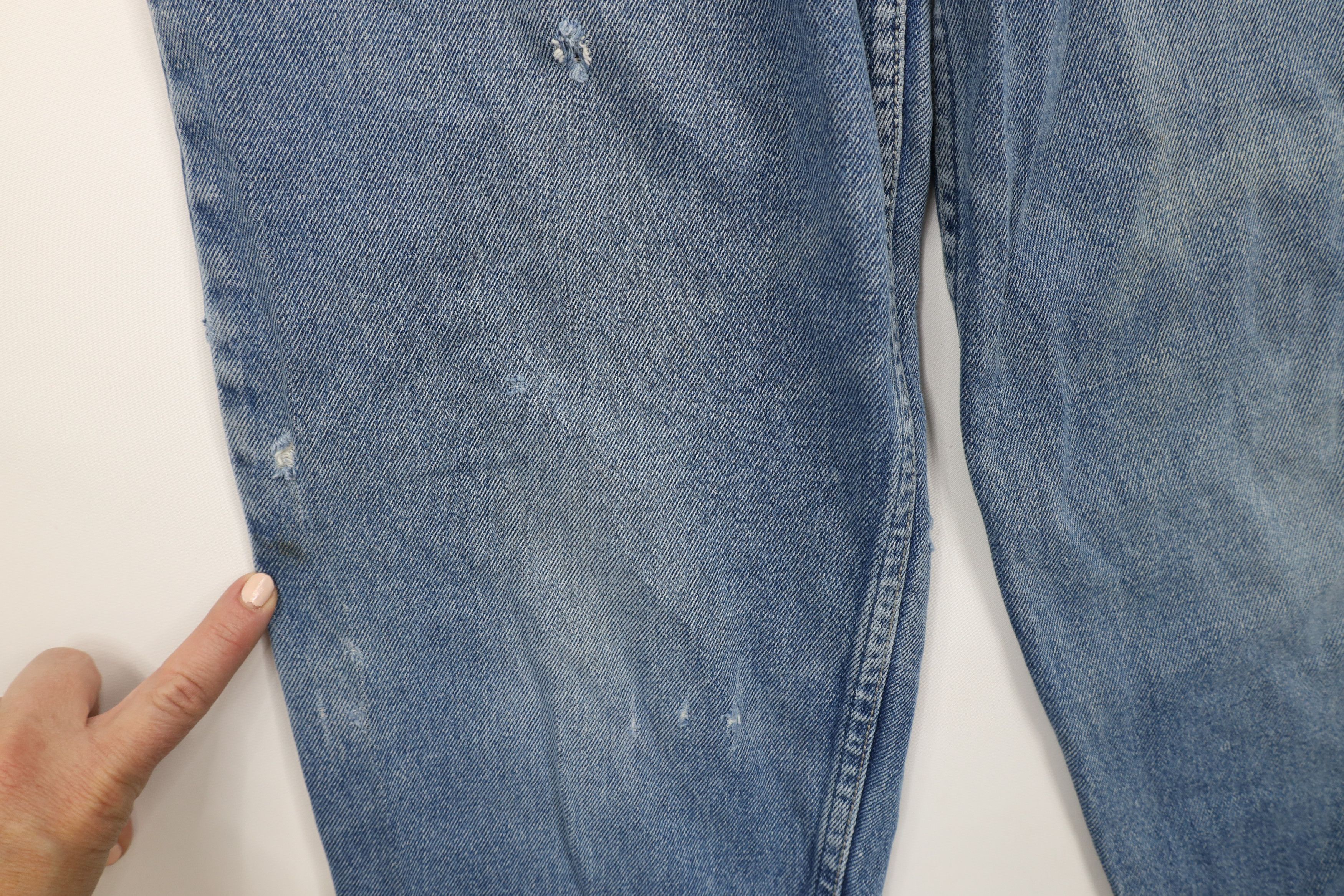 Vintage Vintage 90s Streetwear Tapered Leg Denim Jeans Blue Size 32" / US 10 / IT 46 - 6 Thumbnail