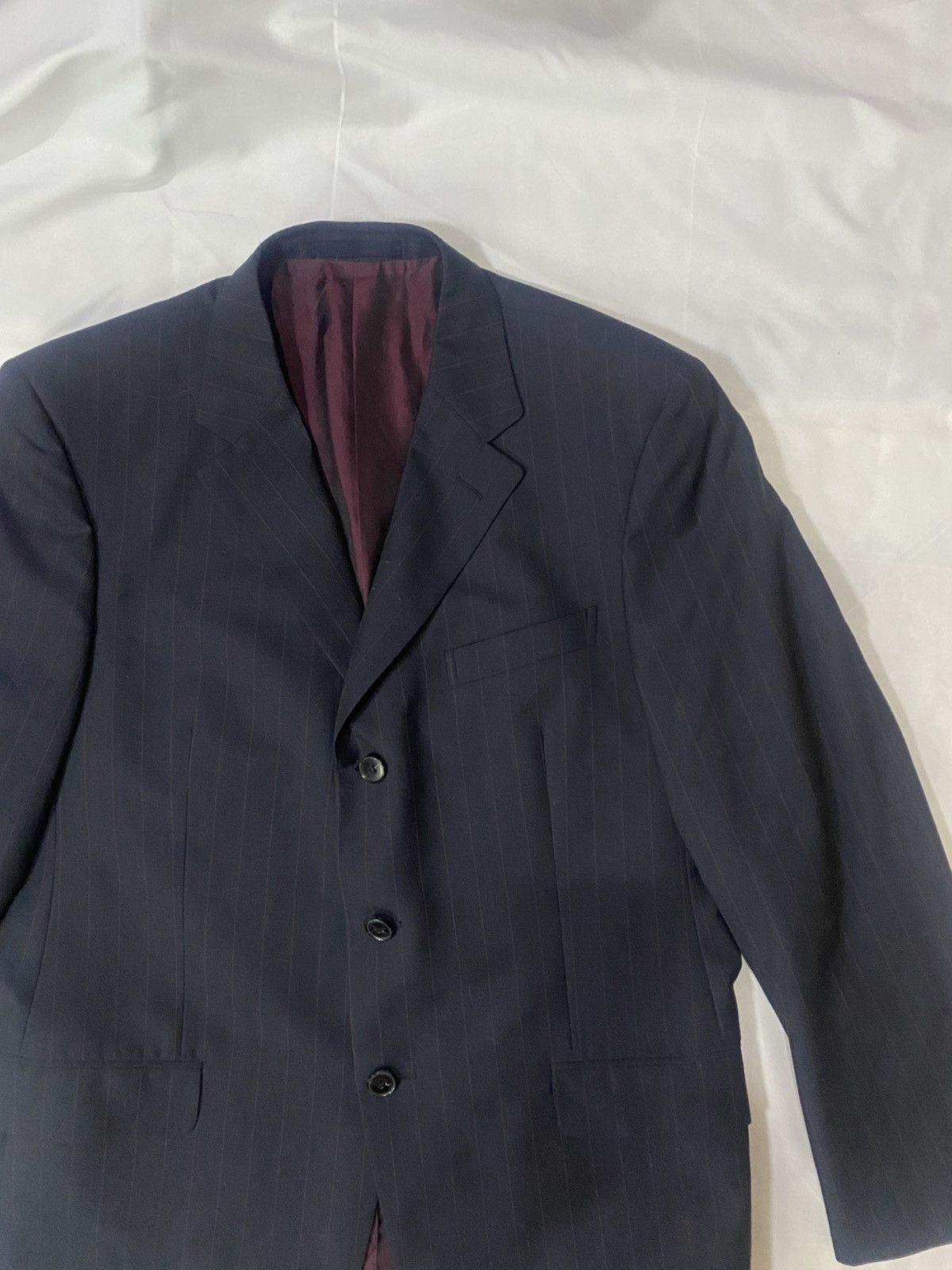 Ermenegildo Zegna Ermenegildo Zegna Soft 100% Wool Pinstripe Blazer Jacket M/L Size 52R - 2 Thumbnail