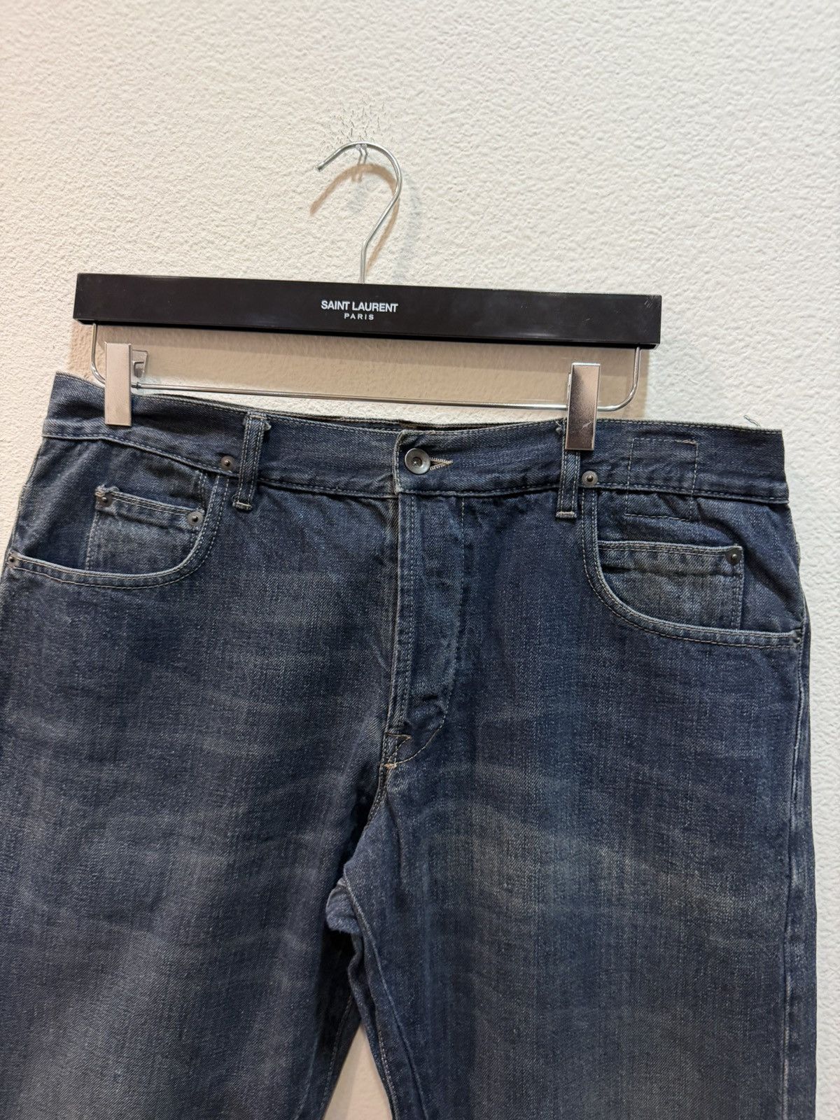 Rick Owens Dirty Blue Detroit Cut Denim Jeans 36 Size US 36 / EU 52 - 2 Thumbnail