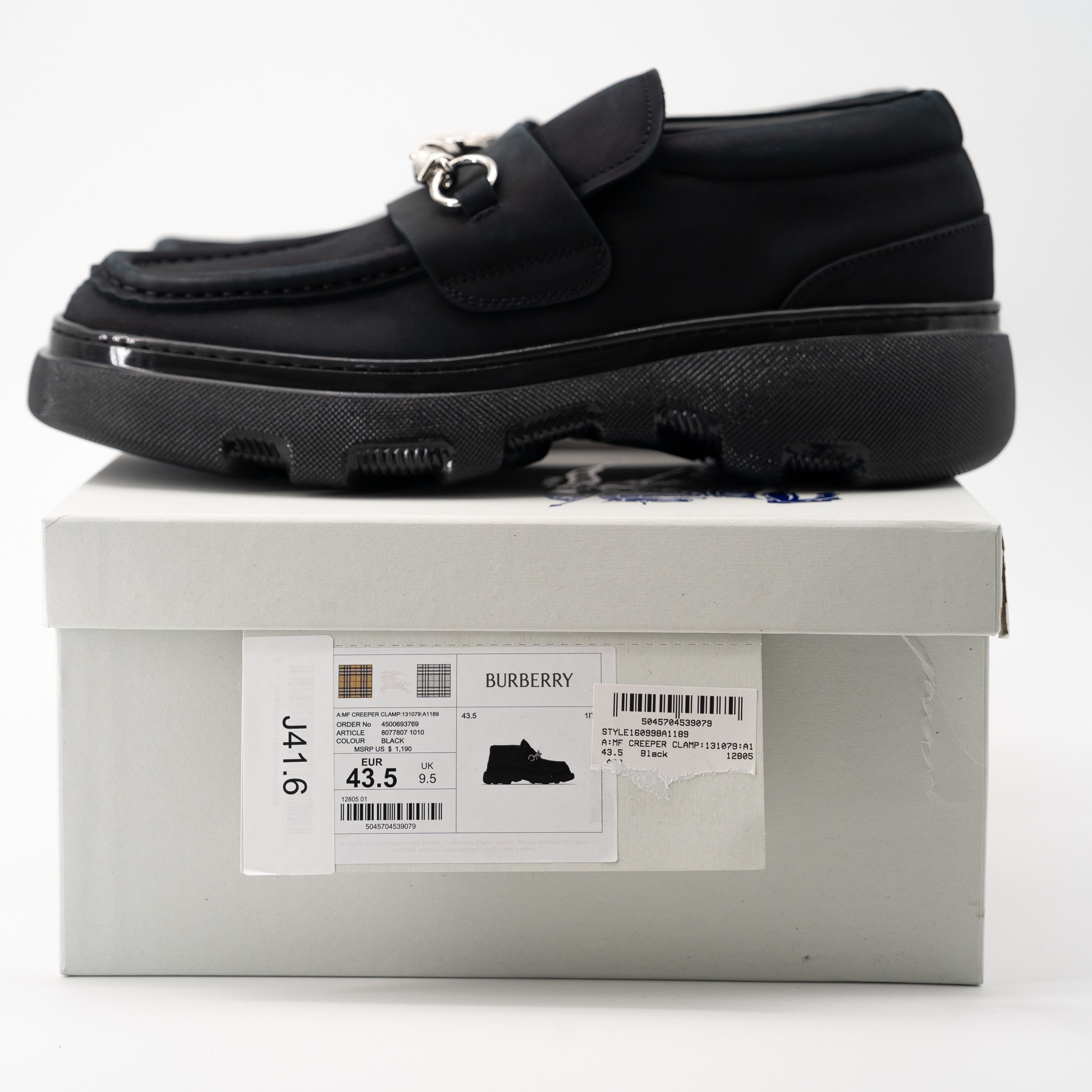 Burberry size 43.5 (10.5us) Burberry Wire Creeper Black grey Clamp On Size US 10.5 / EU 43-44 - 7 Thumbnail