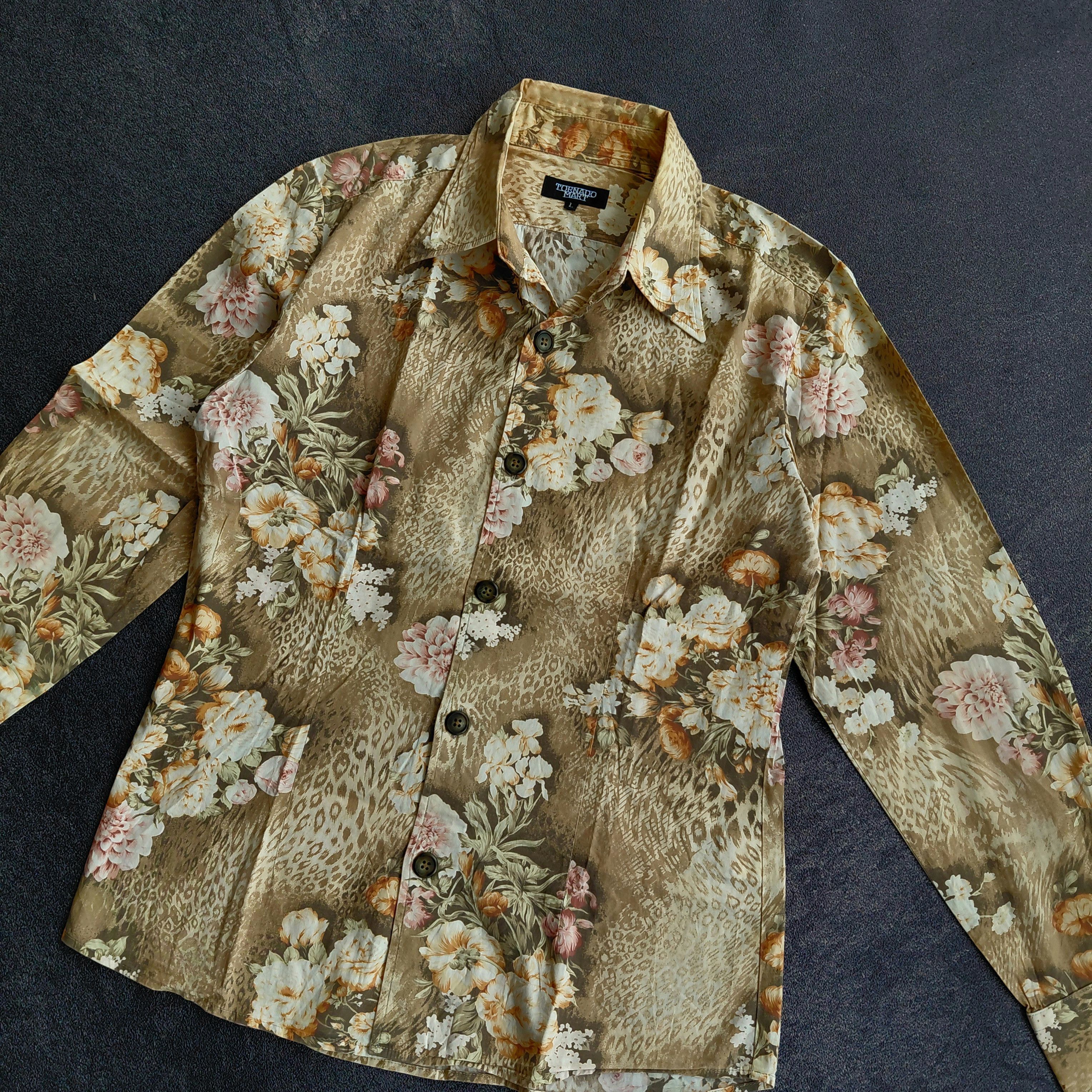 Tornado Mart Tornado Mart Flower Shirt Size US L / EU 52-54 / 3 - 2 Thumbnail