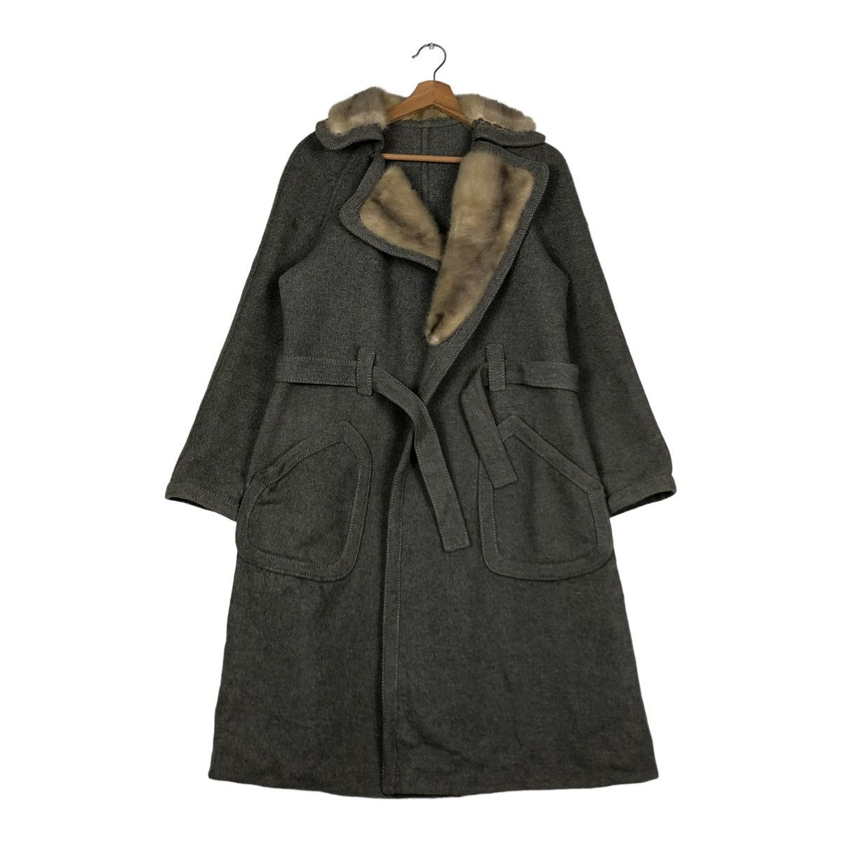Vintage 🔥VINTAGE LONG JACKET FOX FUR DOUBLE COLLAR FRANVAL PARIS Size US S / EU 44-46 / 1 - 1 Thumbnail
