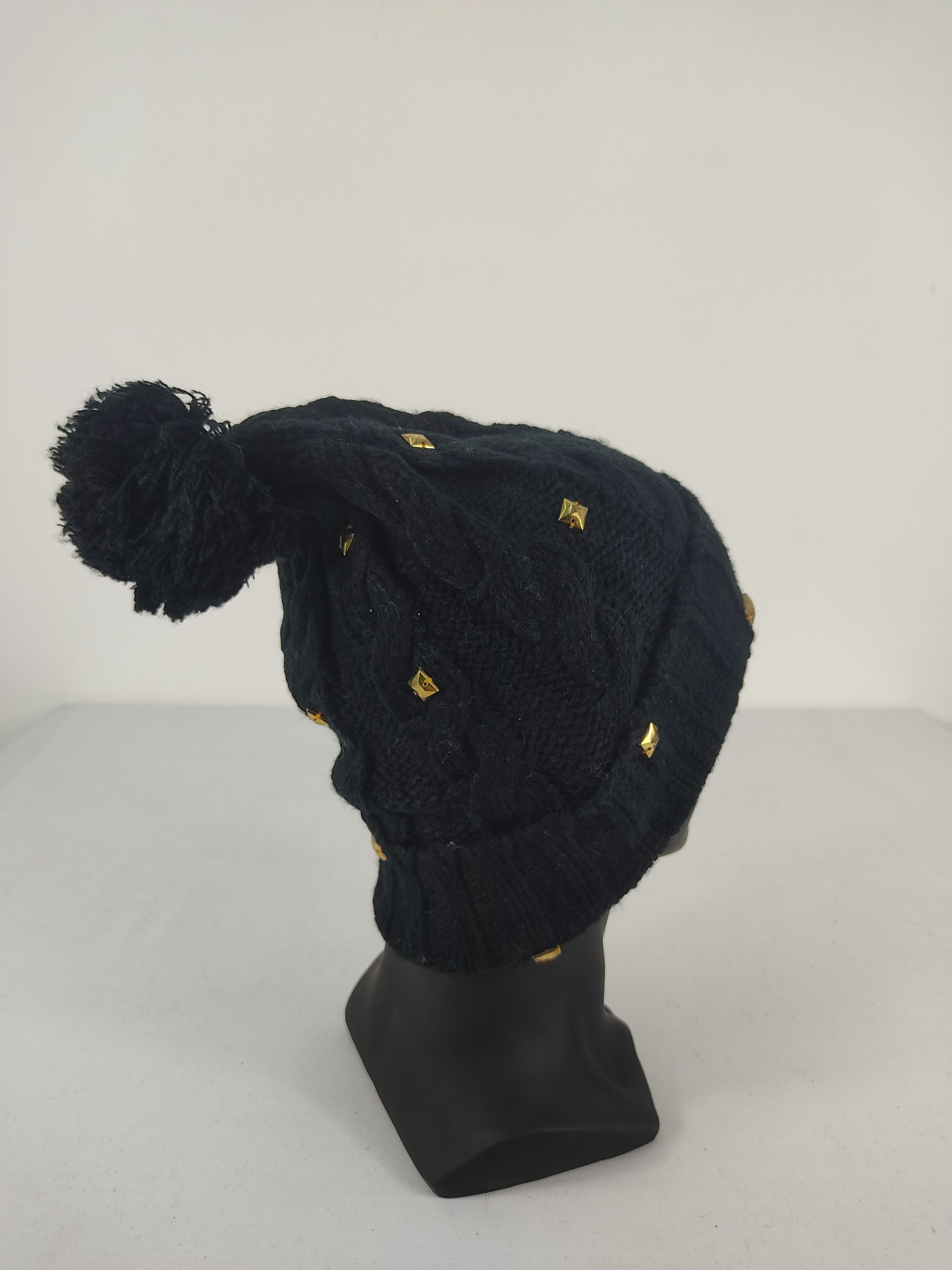 Japanese Brand × Vintage Japanese Brand Studded Knit Beanie / Snow Hat / Snow Cap Size ONE SIZE - 4 Thumbnail