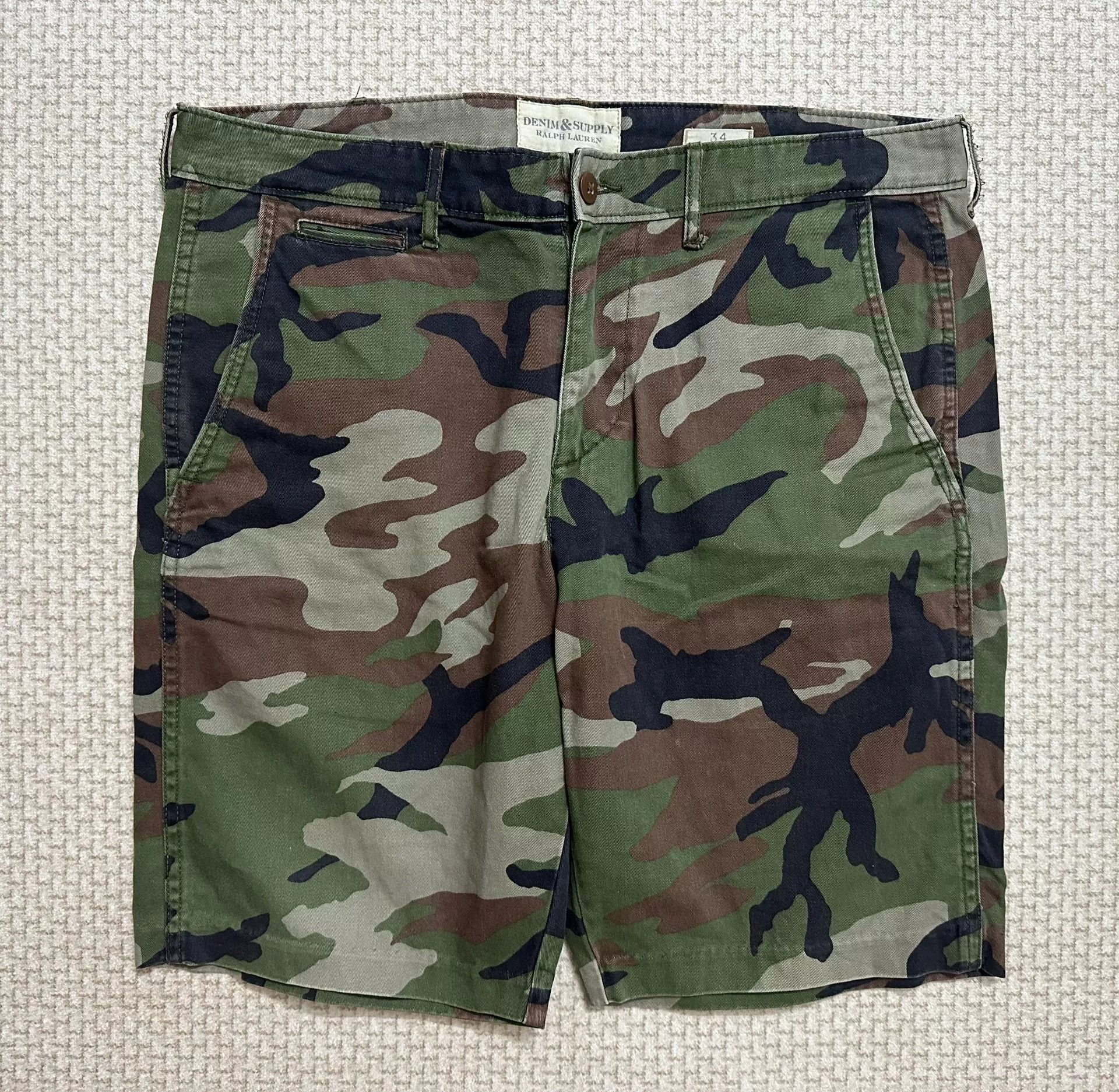 Denim & Supply Ralph Lauren RRL Denim Supply Camouflage Shorts Size US 34 / EU 50 - 1 Thumbnail