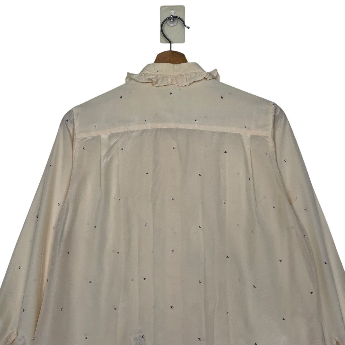 Chanel Vintage 80s Chanel Ruffle Silk Blouse Size XS / US 0-2 / IT 36-38 - 13 Thumbnail