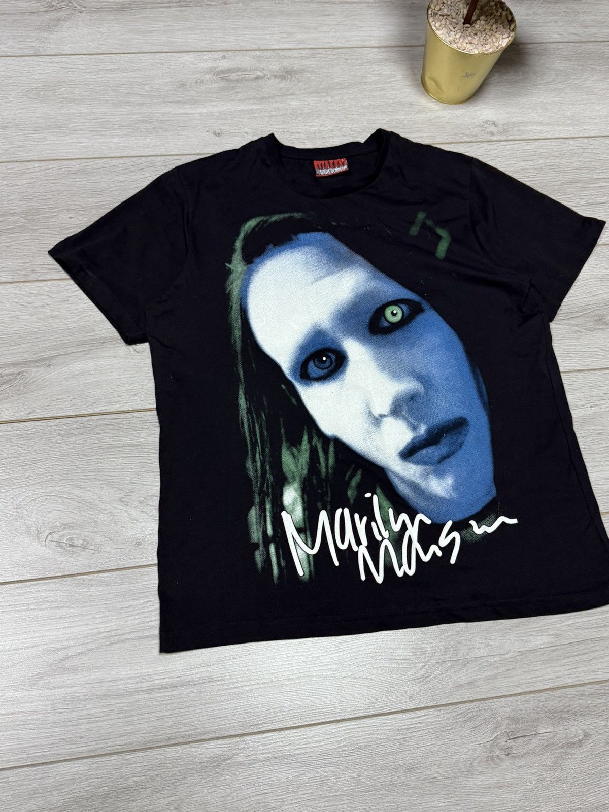 Marilyn Manson Marilyn Manson vintage bootleg big face print tee shirt Size US L / EU 52-54 / 3 - 4 Thumbnail