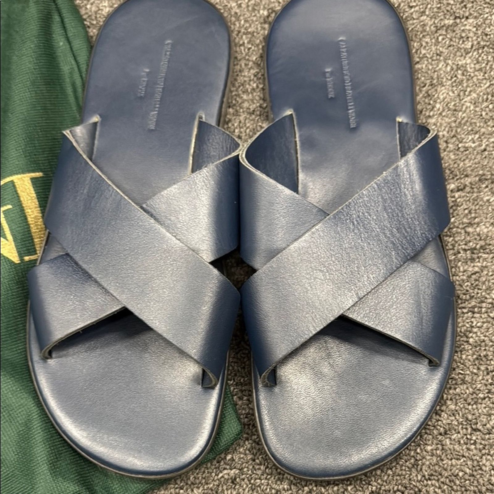 Other NWT Fratelli vanni for rijoux leather Blue Sandals 9 EU 42 Size US 9 / IT 39 - 2 Thumbnail