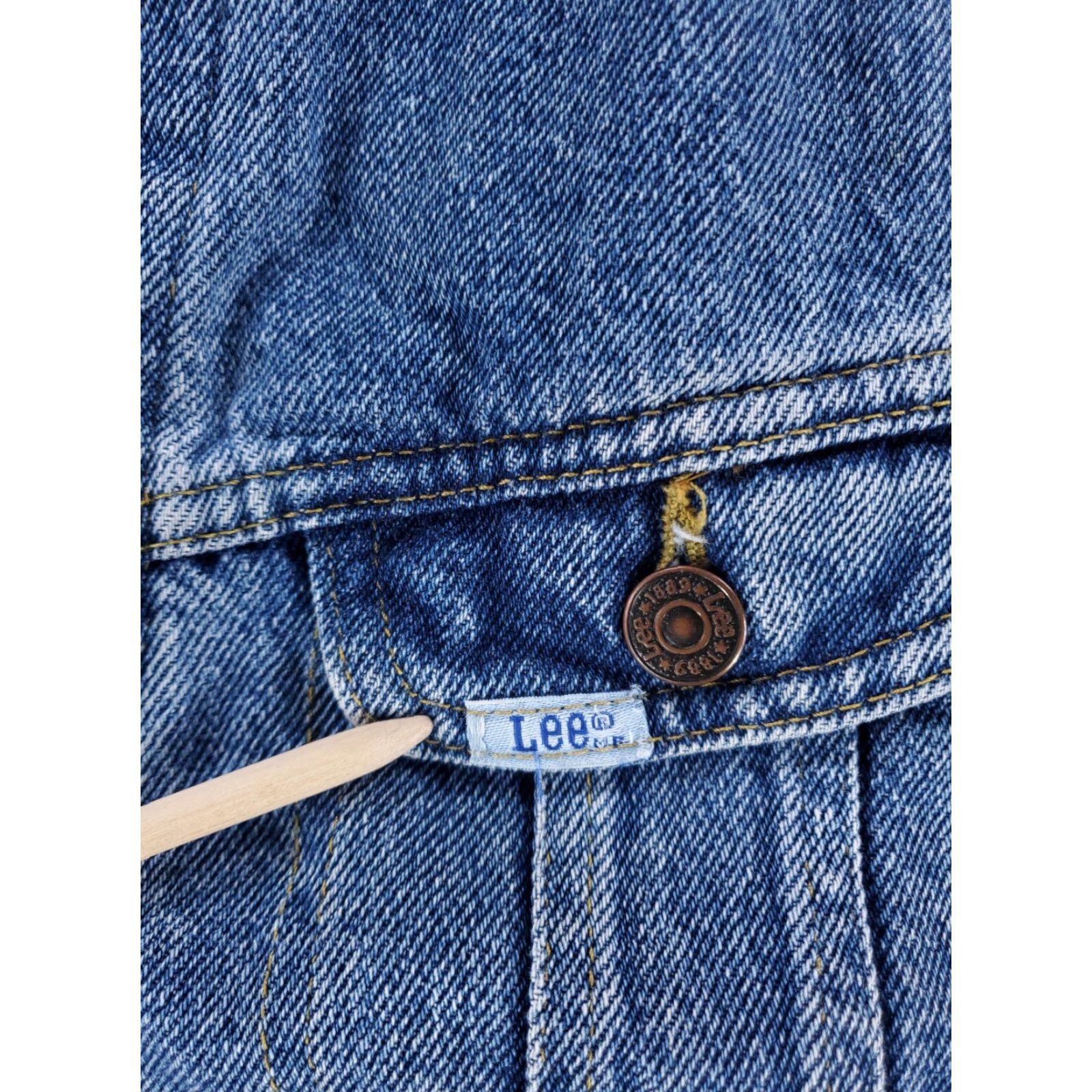 Lee VINTAGE Lee Vest Denim Blue 80s 90s Tartan Lined Womens M Made in USA Size M / US 6-8 / IT 42-44 - 2 Thumbnail