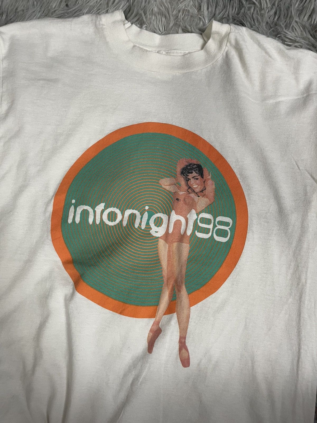 Arts & Science Vintage Infonight 98 Pinup Girl Tee - Hypnotic Swirl Graphic Size US M / EU 48-50 / 2 - 3 Thumbnail