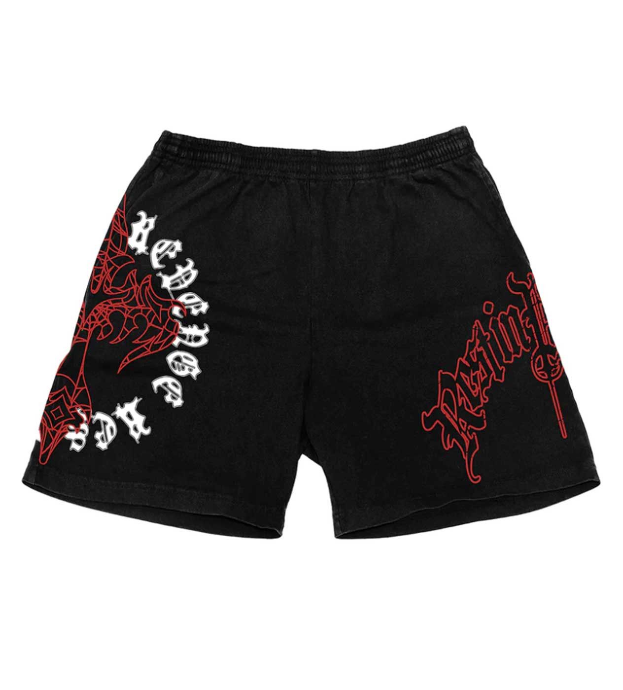 Revenge Web Cross Shorts Black Size US 32 / EU 48 - 1 Thumbnail