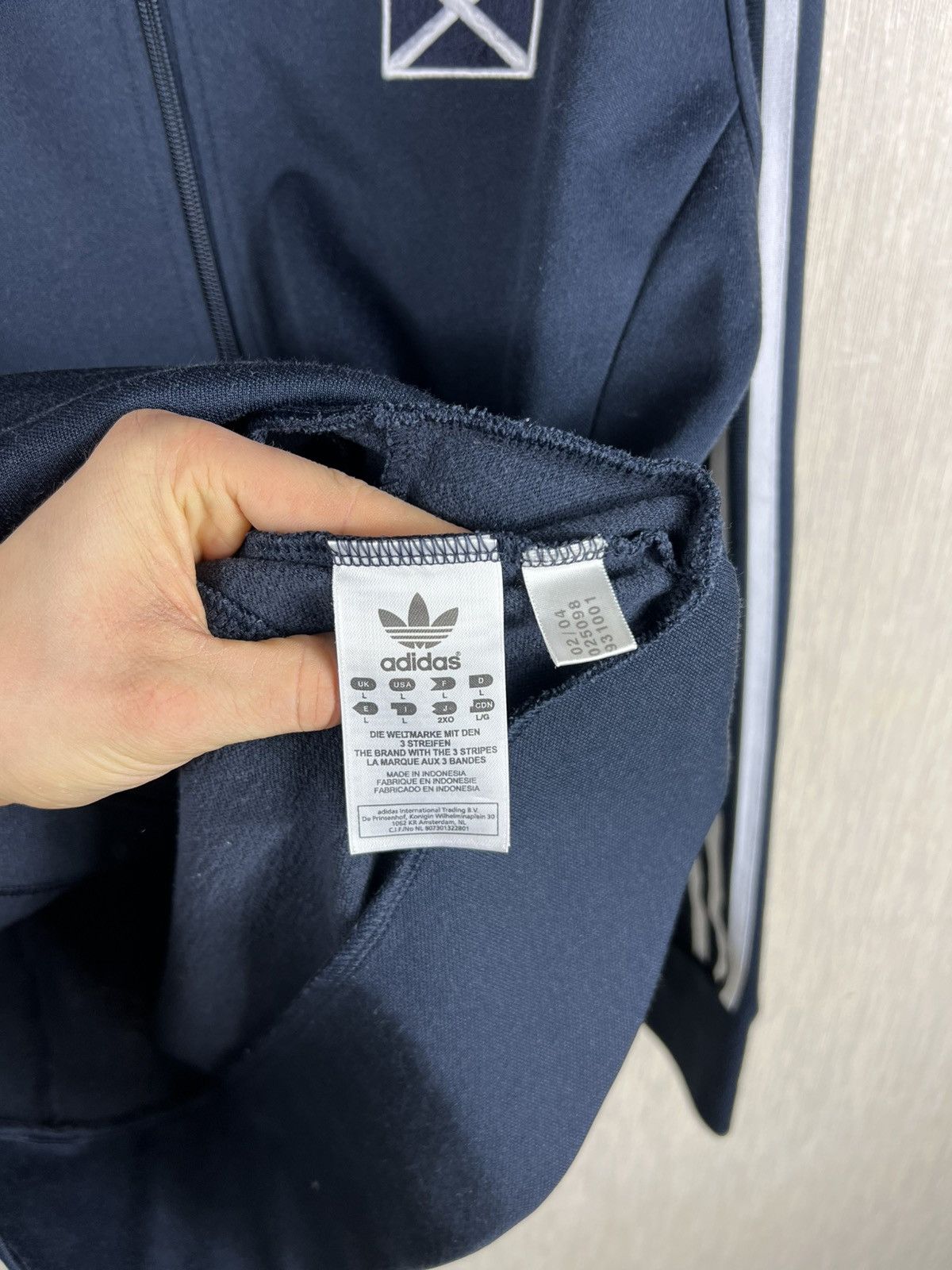 Adidas Vintage Adidas Scotland y2k navy zip track hoodie blokecore Size US L / EU 52-54 / 3 - 18 Thumbnail