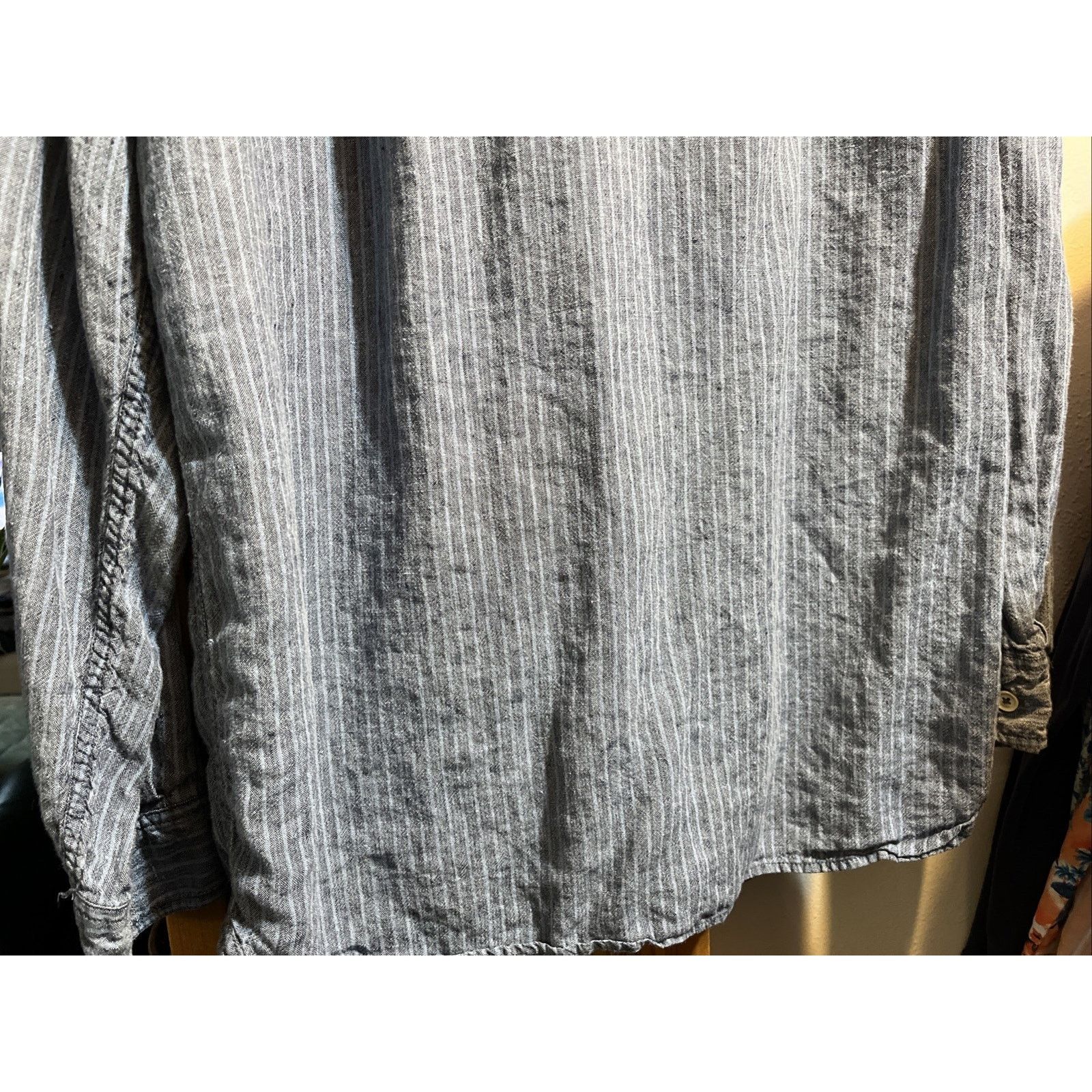 Other The Territory Ahead Shirt Striped Mens L 100% Linen Blue LS Size US L / EU 52-54 / 3 - 9 Thumbnail